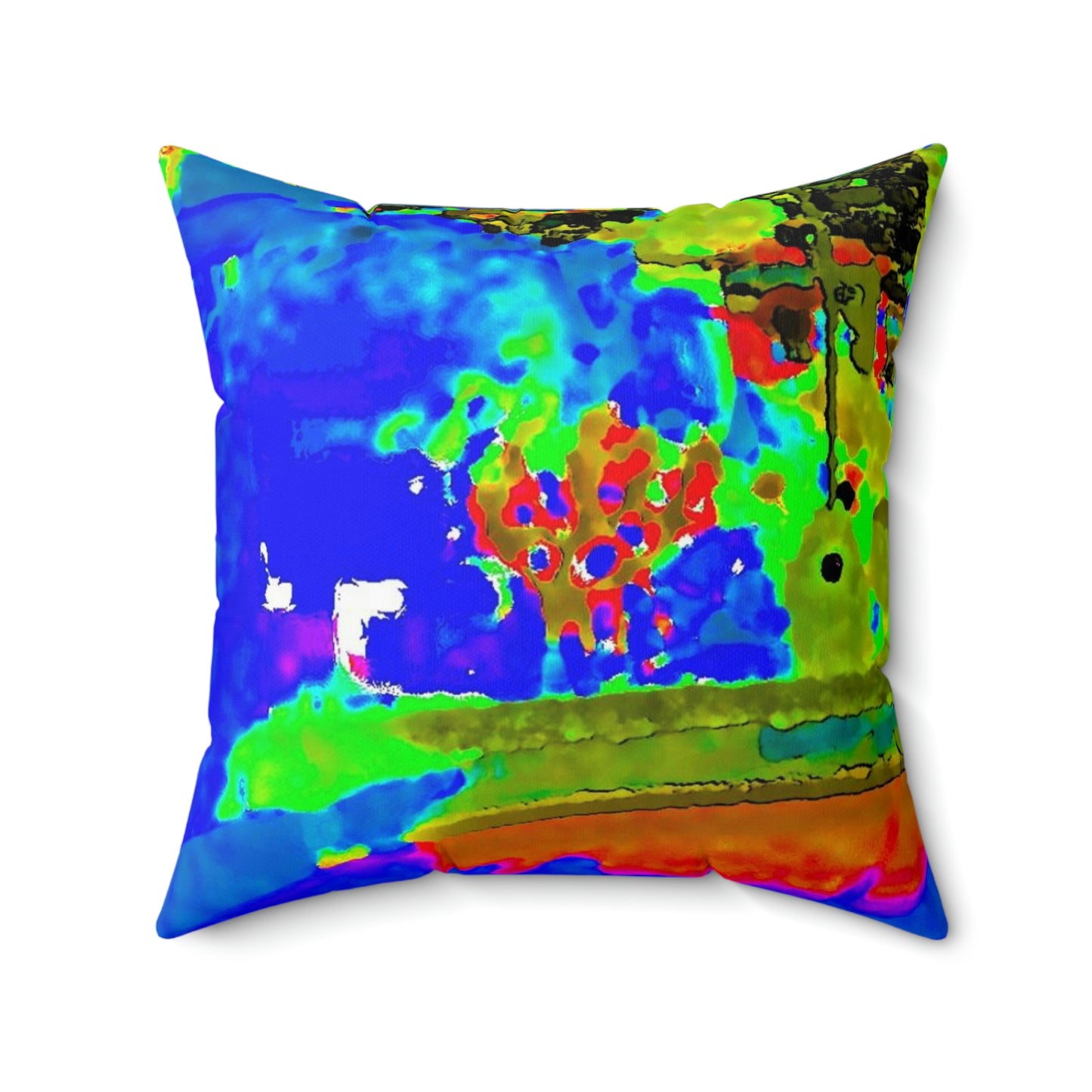 Spun Polyester Square Pillow ..."Lombard Street San Francisco, CA, USA" ... Family Archives 1970's ... Original Works ...