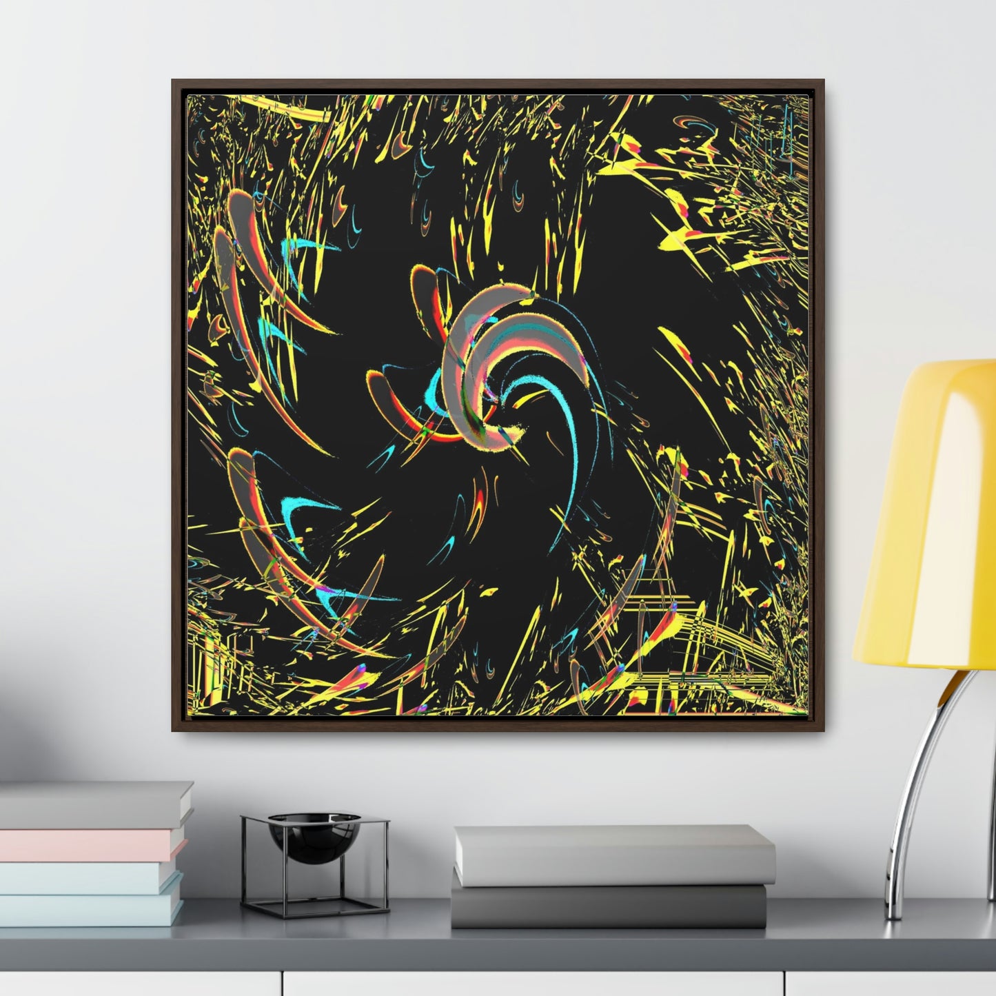 Gallery Canvas Wraps, Square Frame ... "Waning Moon" ... Central Idaho ... October 2022 ... Rendering Time: 22 Hours ... Original Works ...