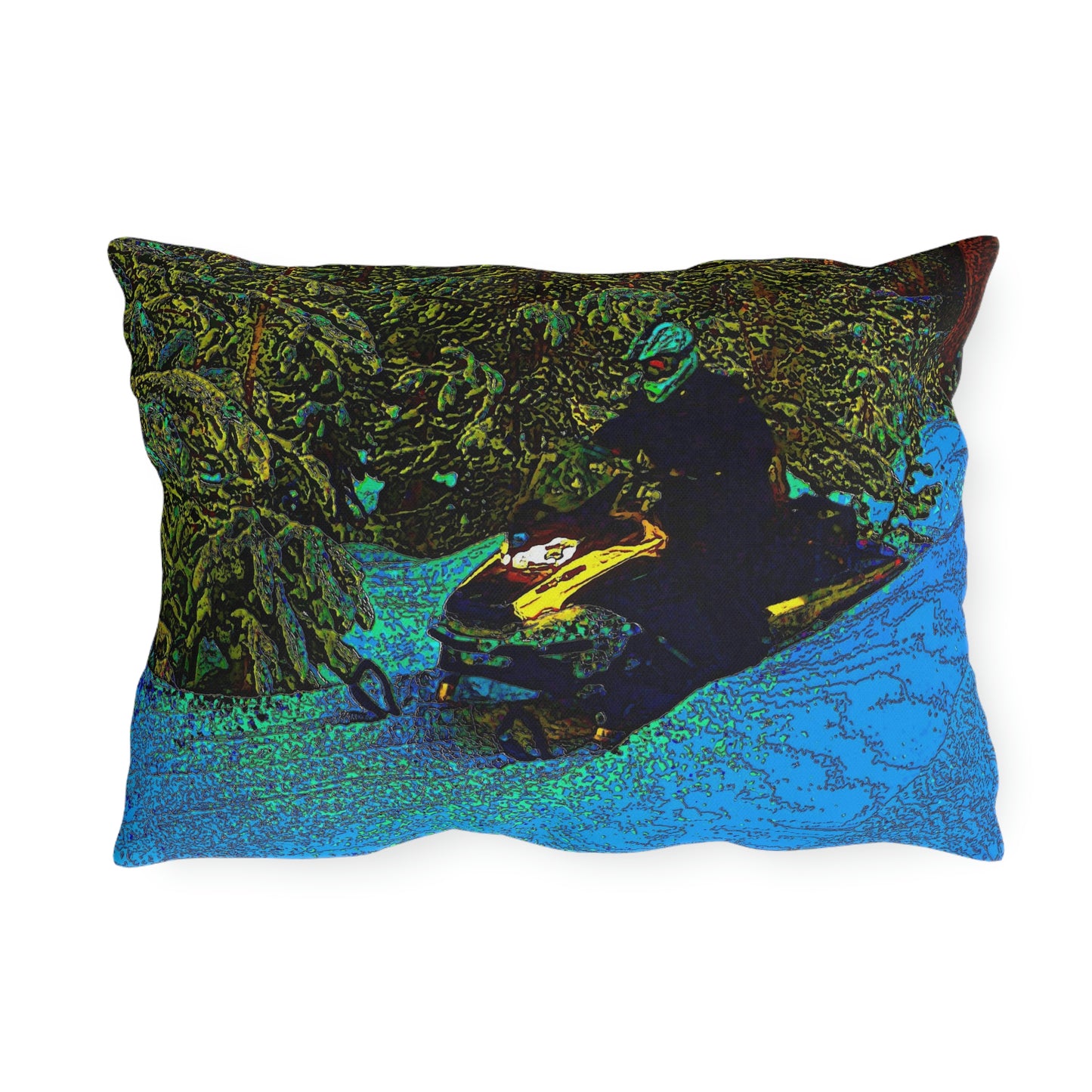 Outdoor Pillow .s ... Yep ... "Another Day ... Riding Through The Wilderness ... " ... February 2023 ... Original Works ...