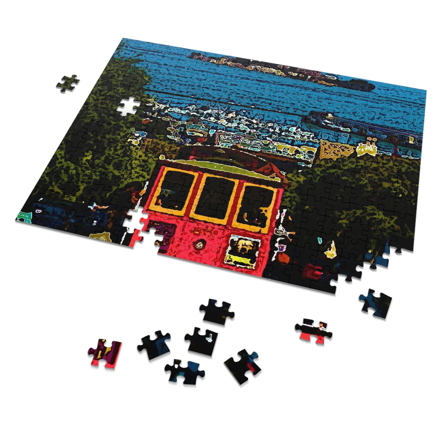 Jigsaw Puzzle (30, 110, 252, 500,1000-Piece) ... San Francisco ... 'A Rice-A-Roni-A-San Francisco Treat' ... "A Cable Car Classic" ... Family Archives: 1973 ... Original Works ...