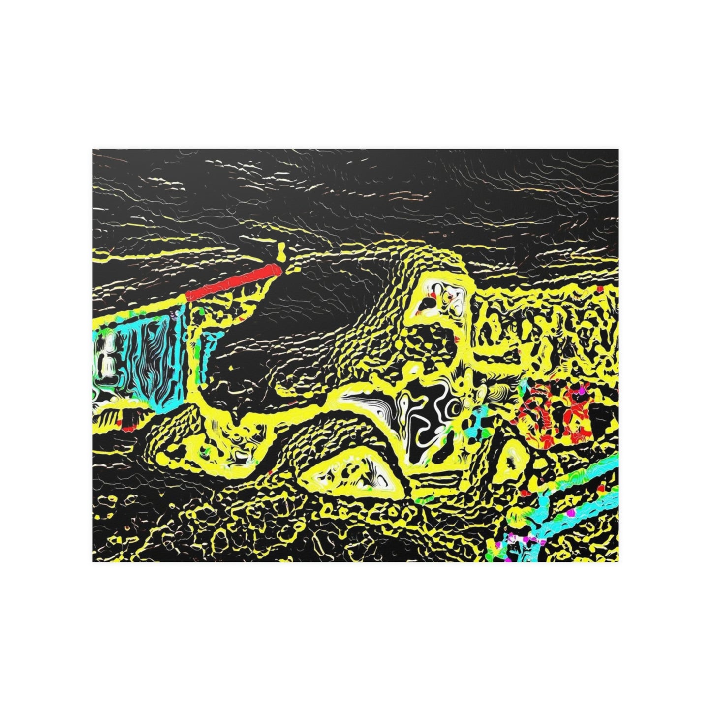 Satin Posters (210gsm) ... "Snow Vehicle In Snow Storm At-Rest" ... Circa 12Mar23 ... Central Idaho ... 18-Hours Rendering Time: Original Works ...