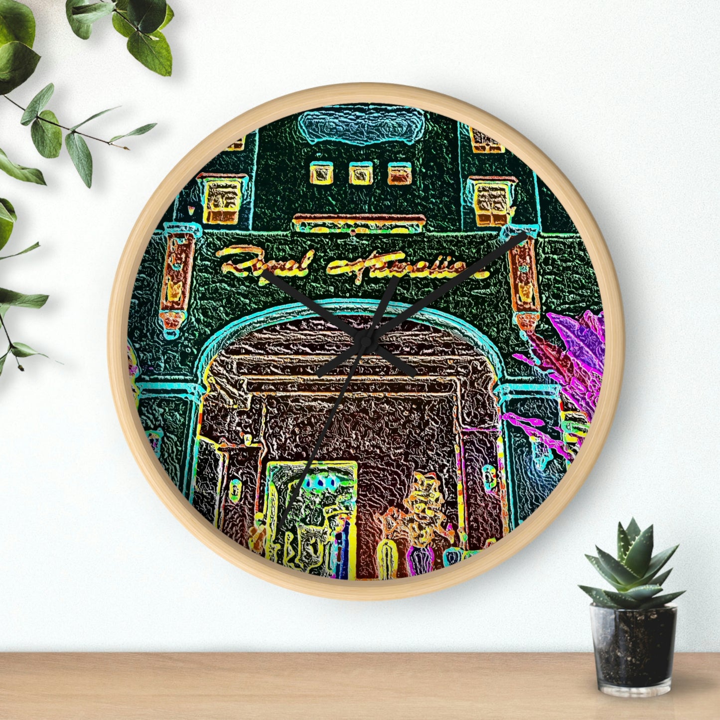 Wall Clock ... "La Grande Entree" At: 'The Pink Palace' ... The Royal Hawai'ian ... Honolulu, HI ... '27Oct2014' ... Original Works ...