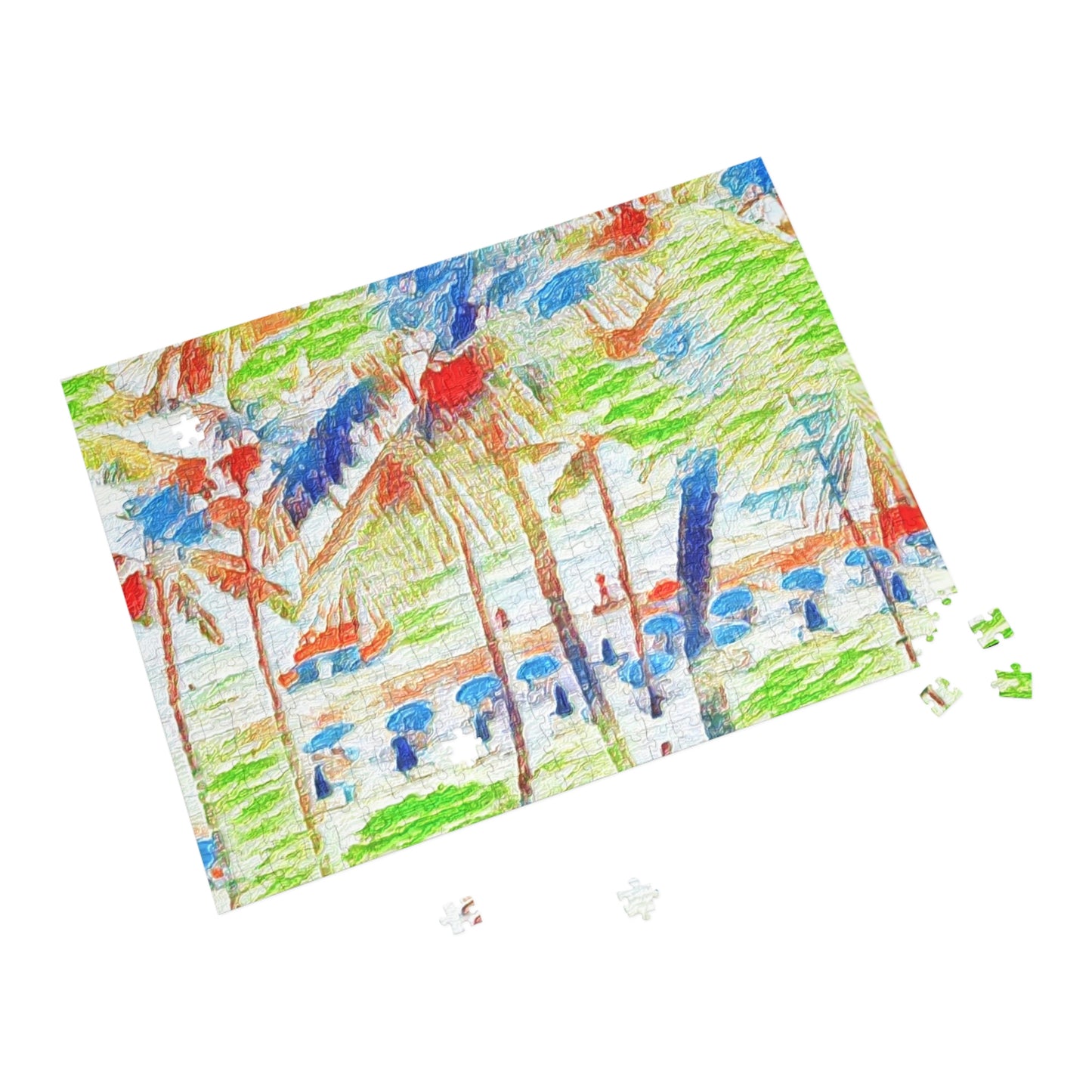 Puzzle (96, 252, 500, 1000-Piece) ... "The Royal Hawai'ian: Waikiki Beach_Beach" ... Honolulu, HI ... Ocotber 2014 (Halloween) ... Original Works ...