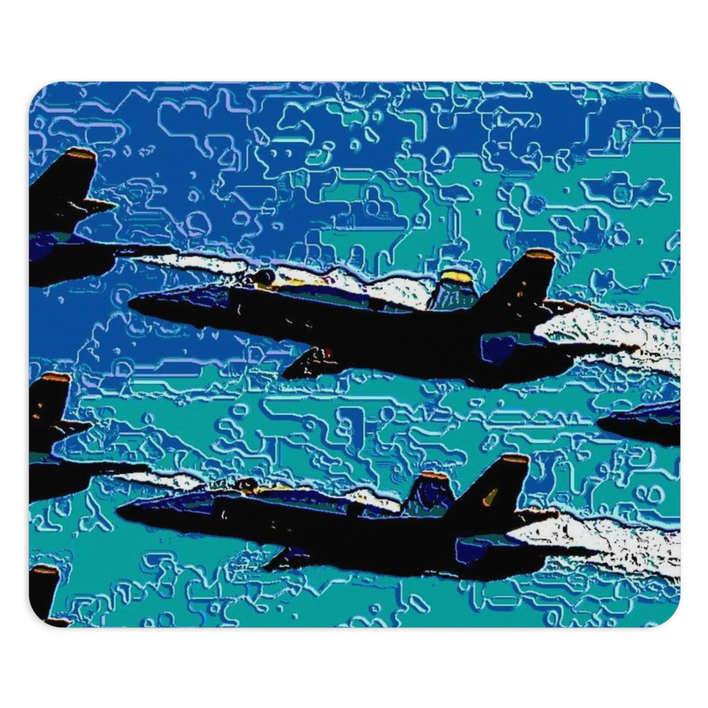 Mouse Pad  ... Seattle Seafair ..."Blue Angels Run Over Lake Washington" ... Circa Mid 1980's ... Dr FJ Holt ... Original Works ...