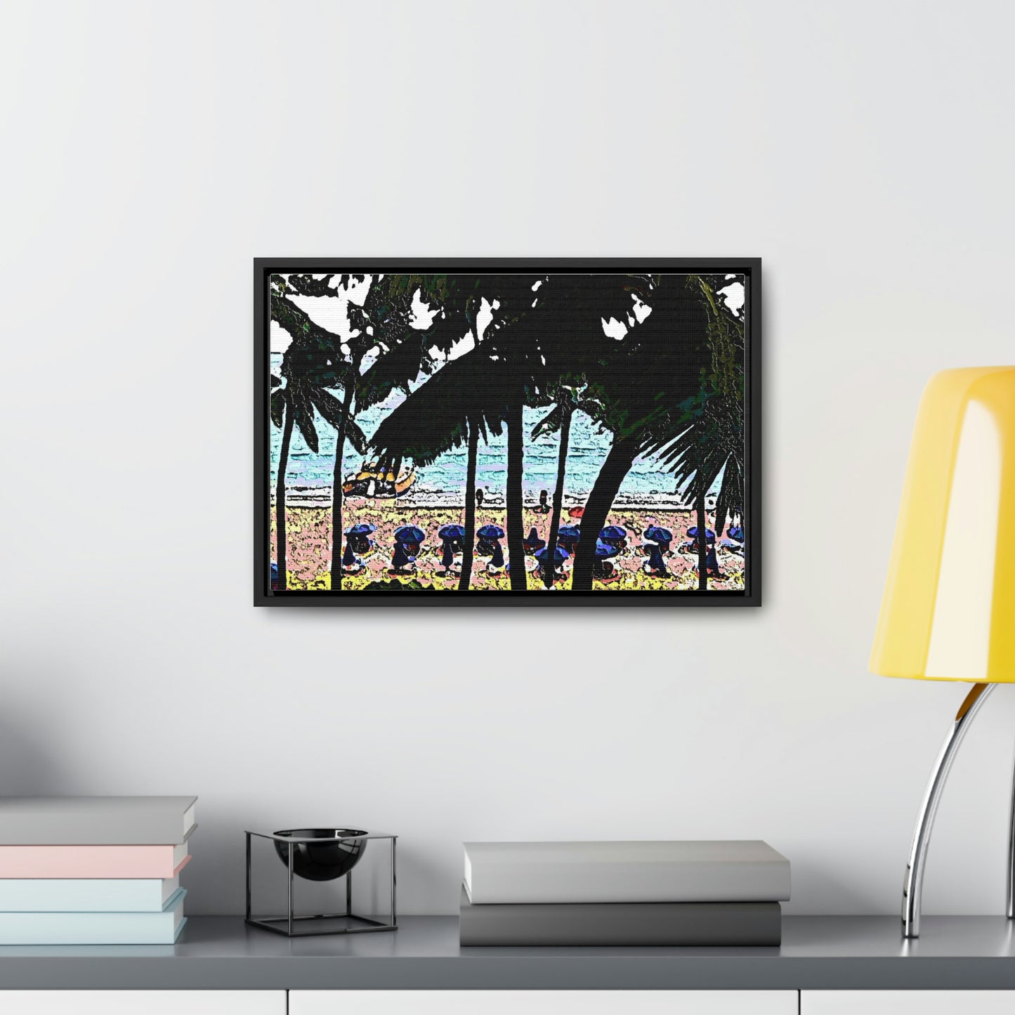 Gallery Canvas Wraps, Horizontal Frame ... "A Beautiful Beach Amongst The Palms" ... The Outrigger Waikiki, Honolulu, Oahu ... Original Works ...