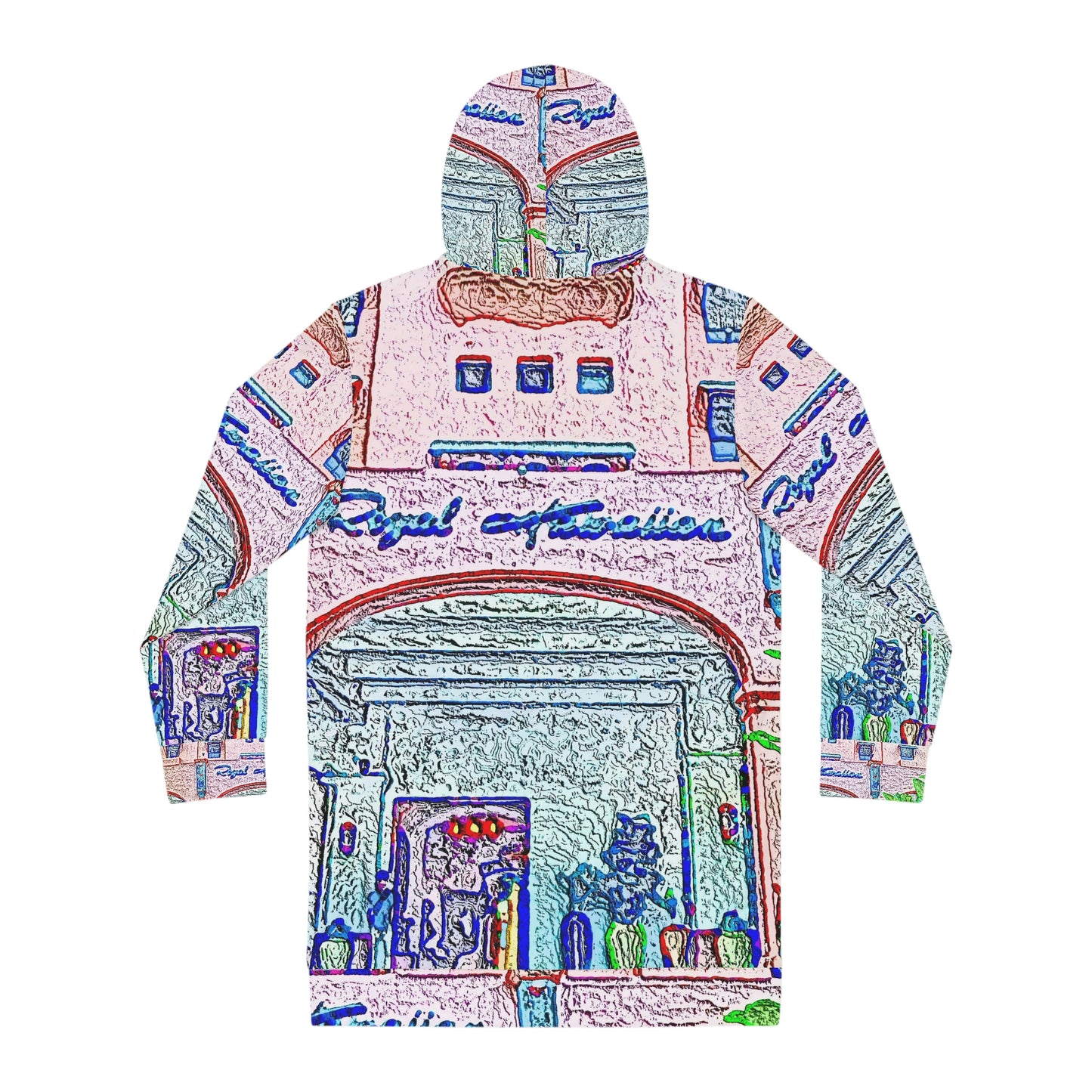 Women's Hoodie Dress (AOP) ... "La Grande Entree" At: 'The Pink Palace' ... The Royal Hawai'ian ... Honolulu, HI ... '27Oct2014' ... Original Works ...