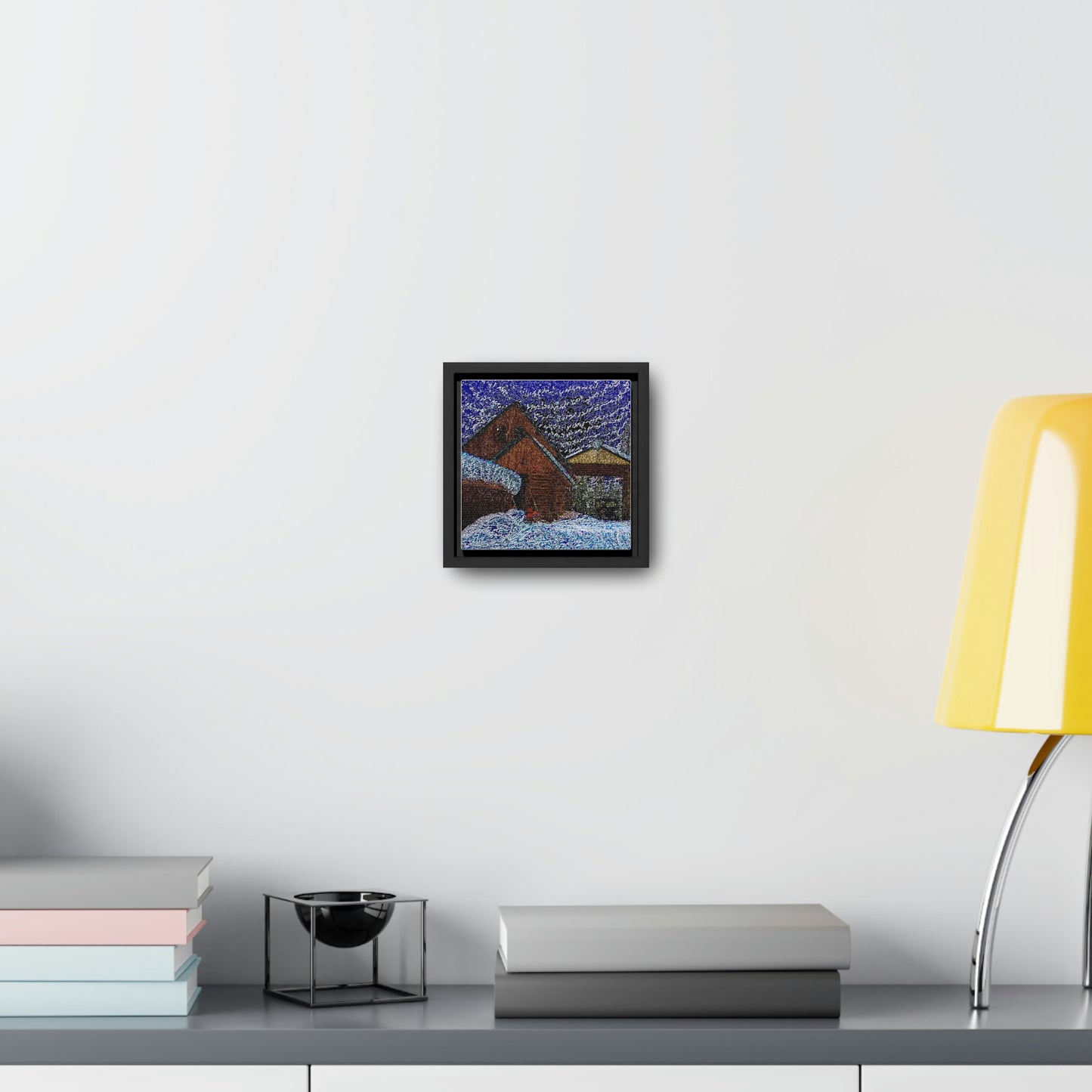 Gallery Canvas Wraps, Square Frame ... A Litle Bit Of Color ...  A Little Bit Of Van Gogh ... A Little Bit Of Vertigo ... "And Away You Go With The Snow .." Original Works: Rendering Time: 16 Hours ...