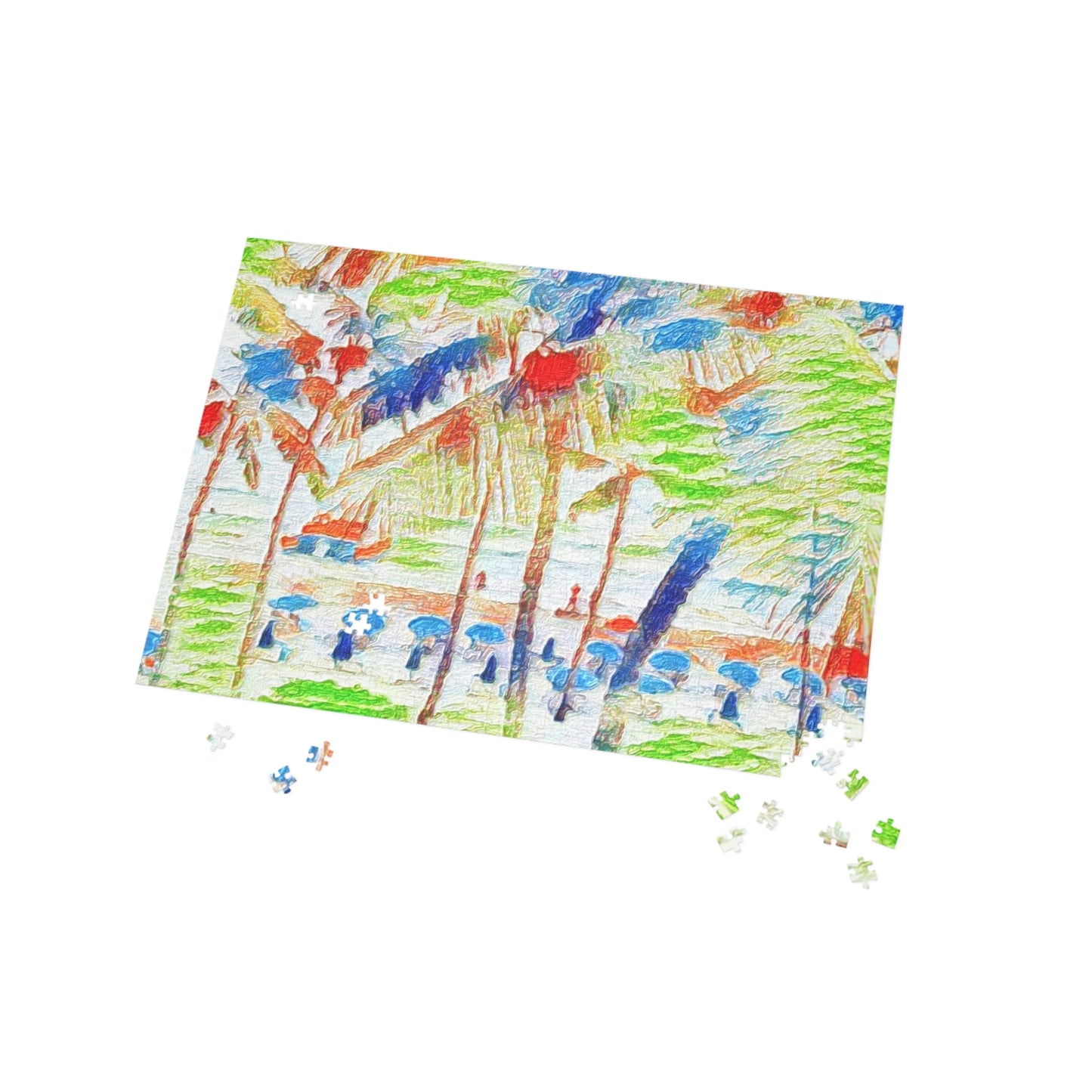 Puzzle (96, 252, 500, 1000-Piece) ... "The Royal Hawai'ian: Waikiki Beach_Beach" ... Honolulu, HI ... Ocotber 2014 (Halloween) ... Original Works ...