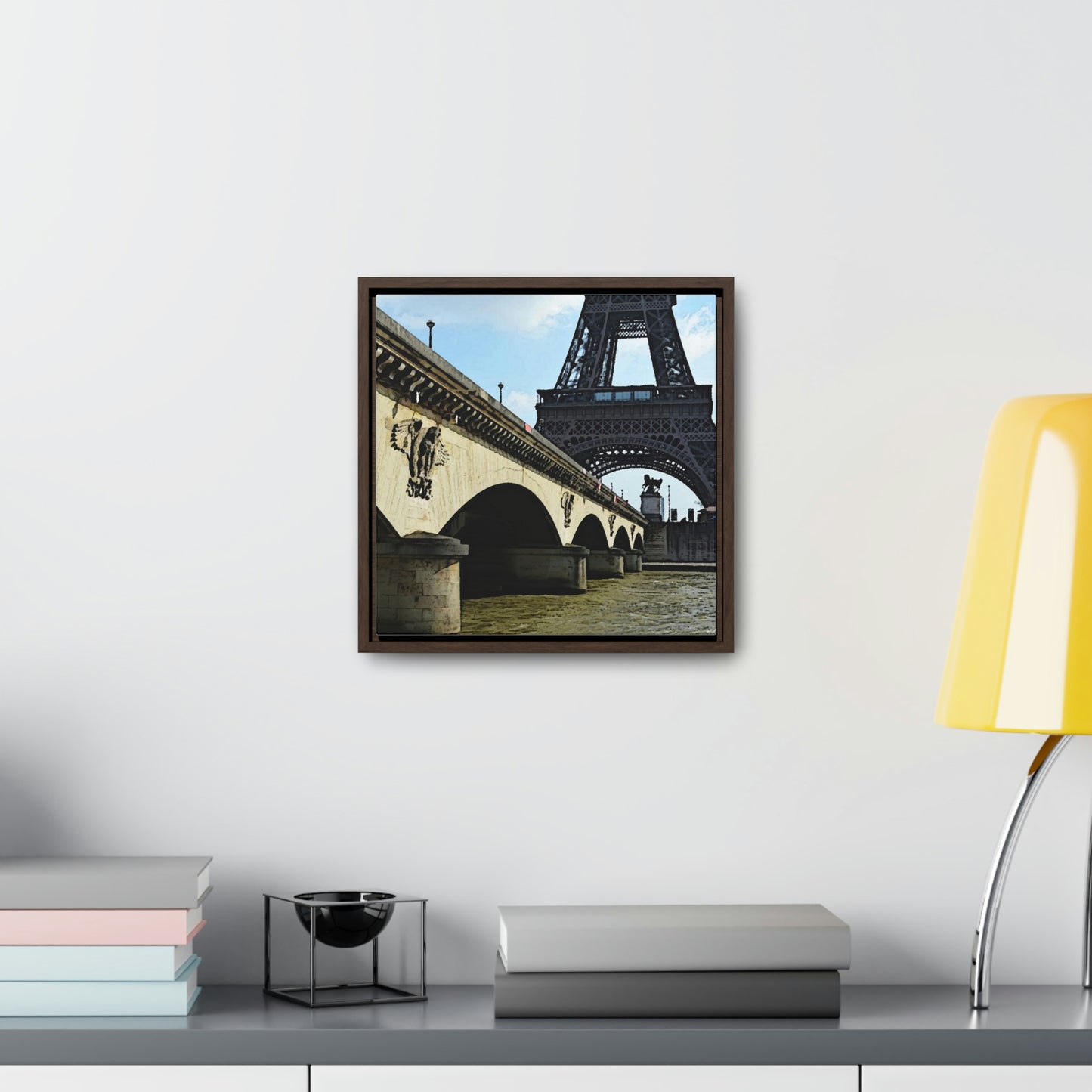 Gallery Canvas Wraps, Square Frame ...  Le Tour D'Eiffel ..."Along The Water" ... Barbara Joan Bonnell-Holt ... Le Voyage De Paris: 1972 ... Original Works ...