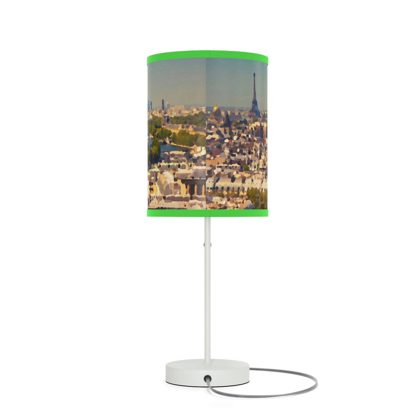 Lamp on a Stand, US|CA plug ... Au Paris ... "Along The River Seine" ... Barbara Joan Bonnell-Holt: 1972 ... Original Works ...