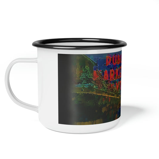Enamel Camp Cup ... "Sleepless-In-Seattle ... At-The-Market" ... Series-1 ...