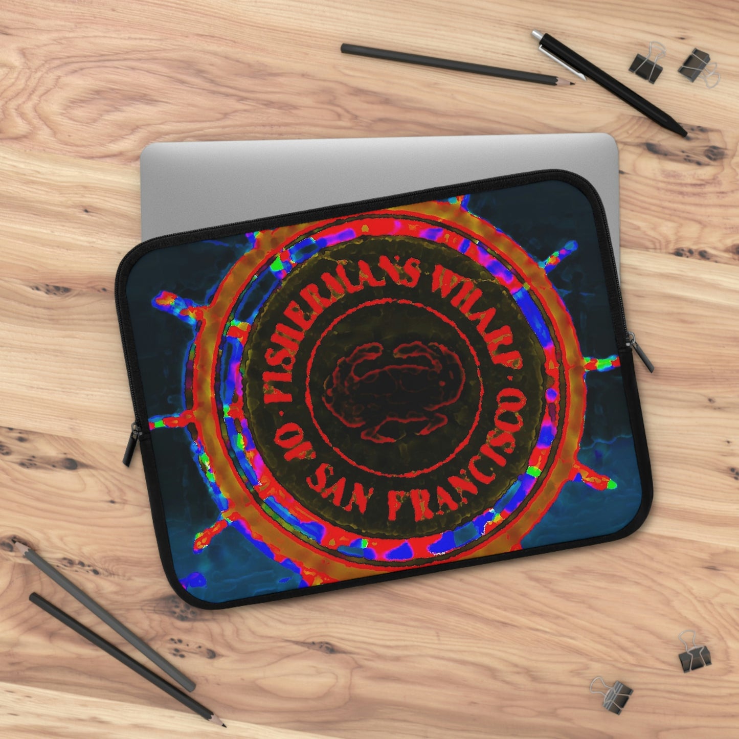 Laptop Sleeve ...  "No.9 Fishermen's Grotto - Fishermen's Wharf, SF, California" ... Family Archives: 1970's ... Original Works ...