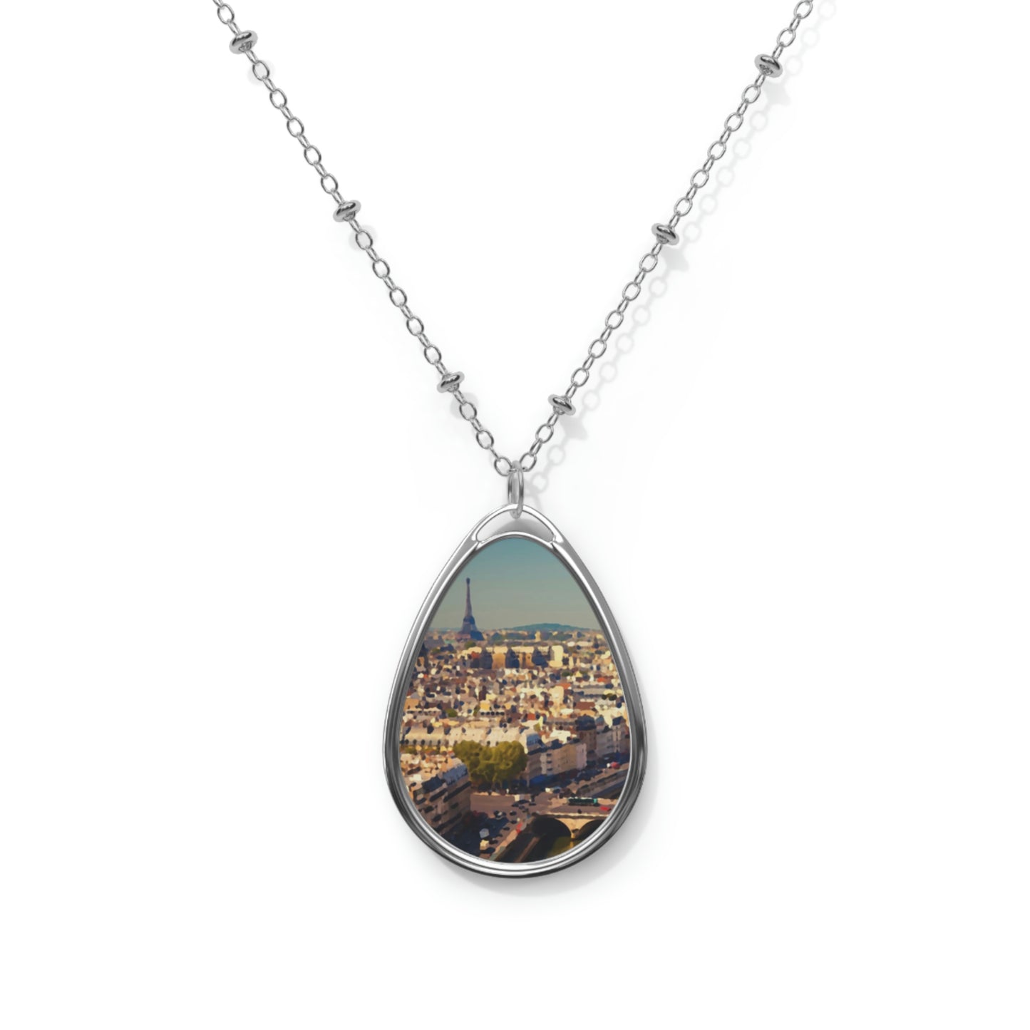 Oval Necklace ... Au Paris ... "Along The River Seine" ... Barbara Joan Bonnell-Holt: 1972 ... Original Works ...