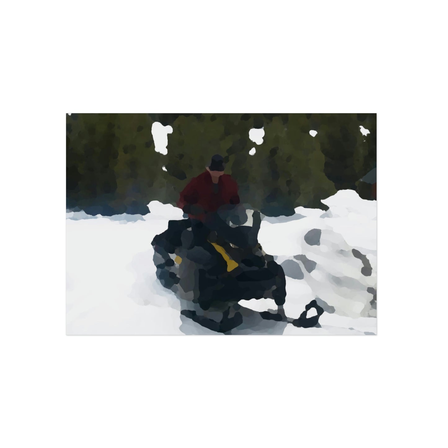 Aluminum Composite Panels ... "Snowmobiling A Mountain Paradise" ... Circa April 2021 ... Original Works ... (Full_Spectrum_Oilification ... )