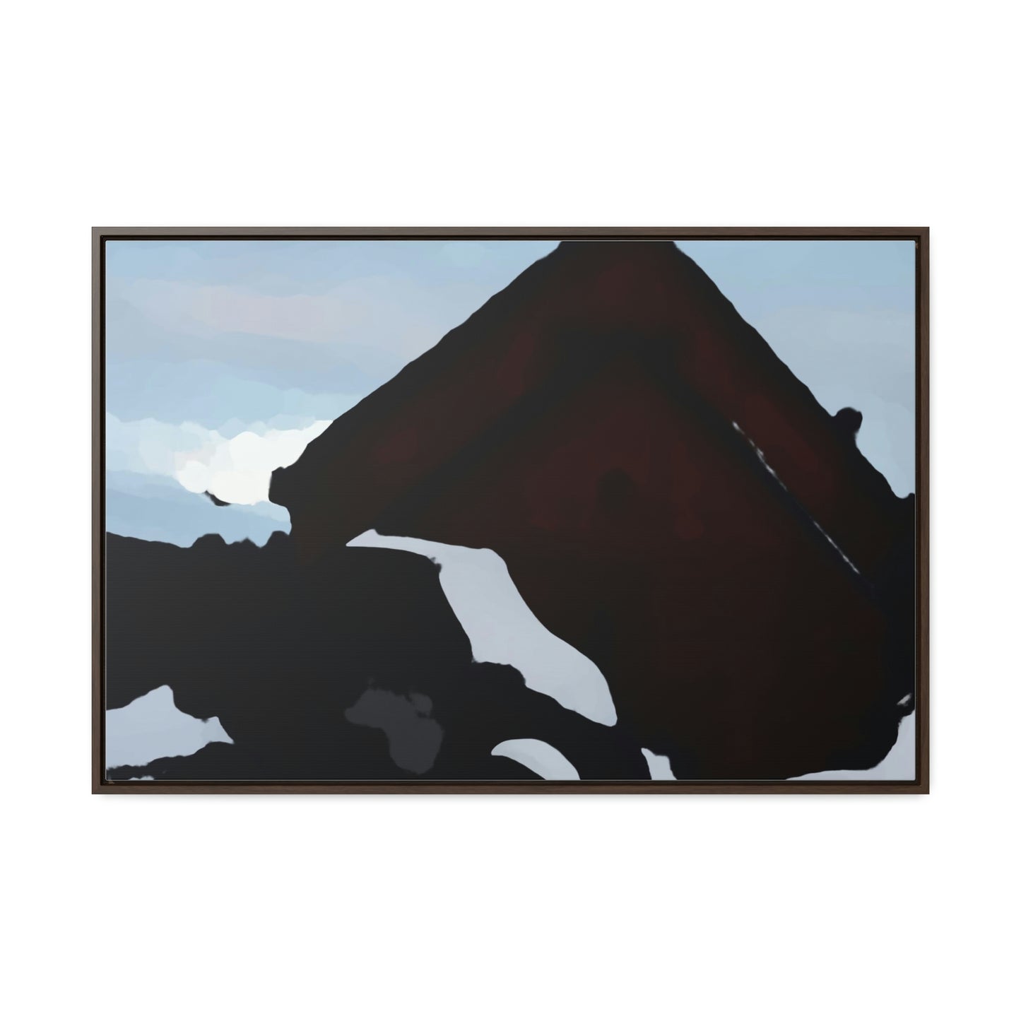Gallery Canvas Wraps, Horizontal Frame ... After An Intense Snow Storm ... 'Digging Out' ... A Vehicle & Cabin "In The Mountains" ... March 2023 ... Original Works ...