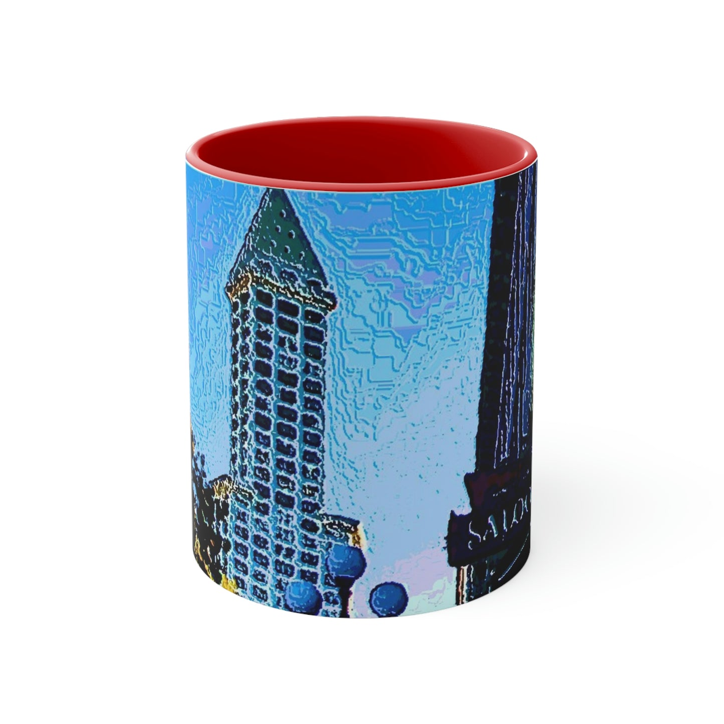Accent Coffee Mug, 11oz ...  Pioneer Square & Smith Tower ... 'That World Famous View' ... Colleague Supplied Photo ... Original Works ...