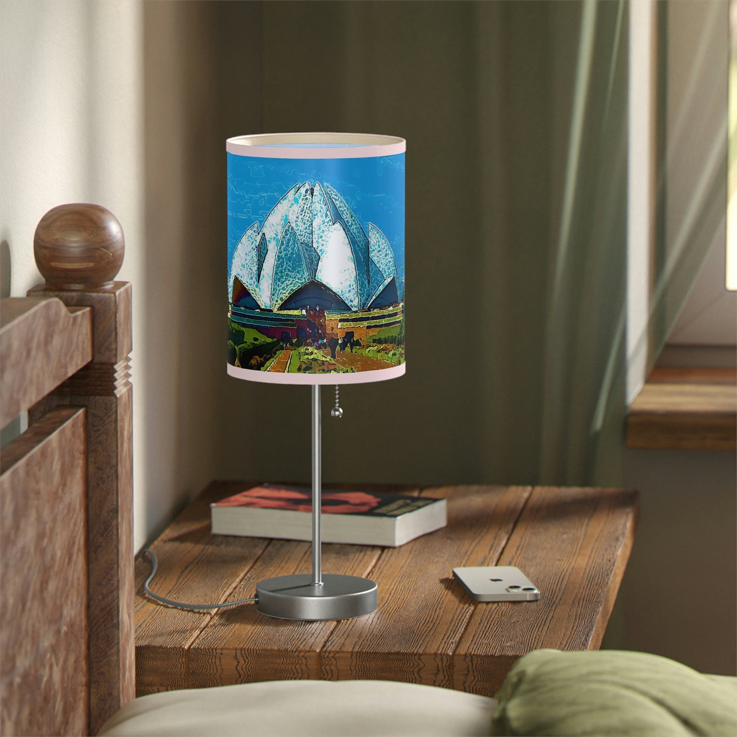 Lamp on a Stand, US|CA plug ... 'Bahai'i House-Of-Worship' ... "Lotus Temple: Delhi, India, 2008" ... Original Works ...