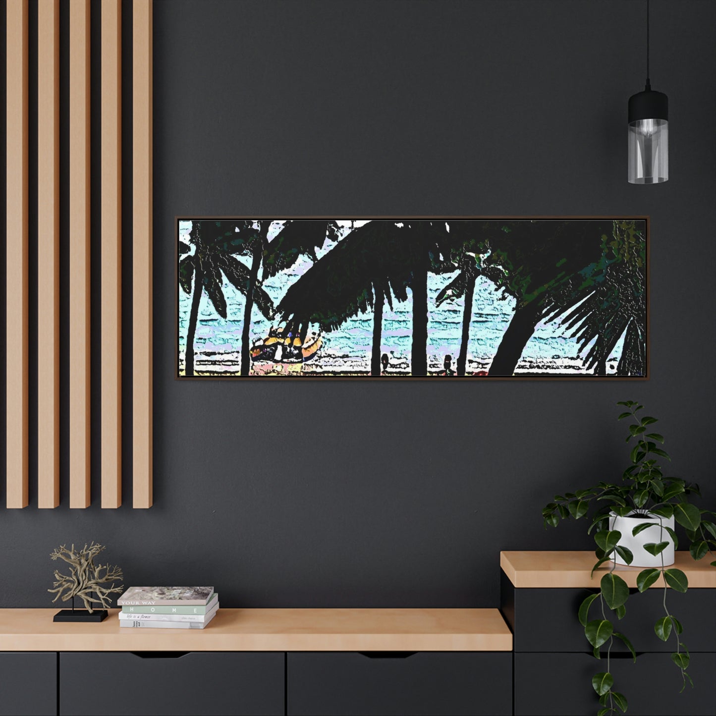 Gallery Canvas Wraps, Horizontal Frame ... "A Beautiful Beach Amongst The Palms" ... The Outrigger Waikiki, Honolulu, Oahu ... Original Works ...