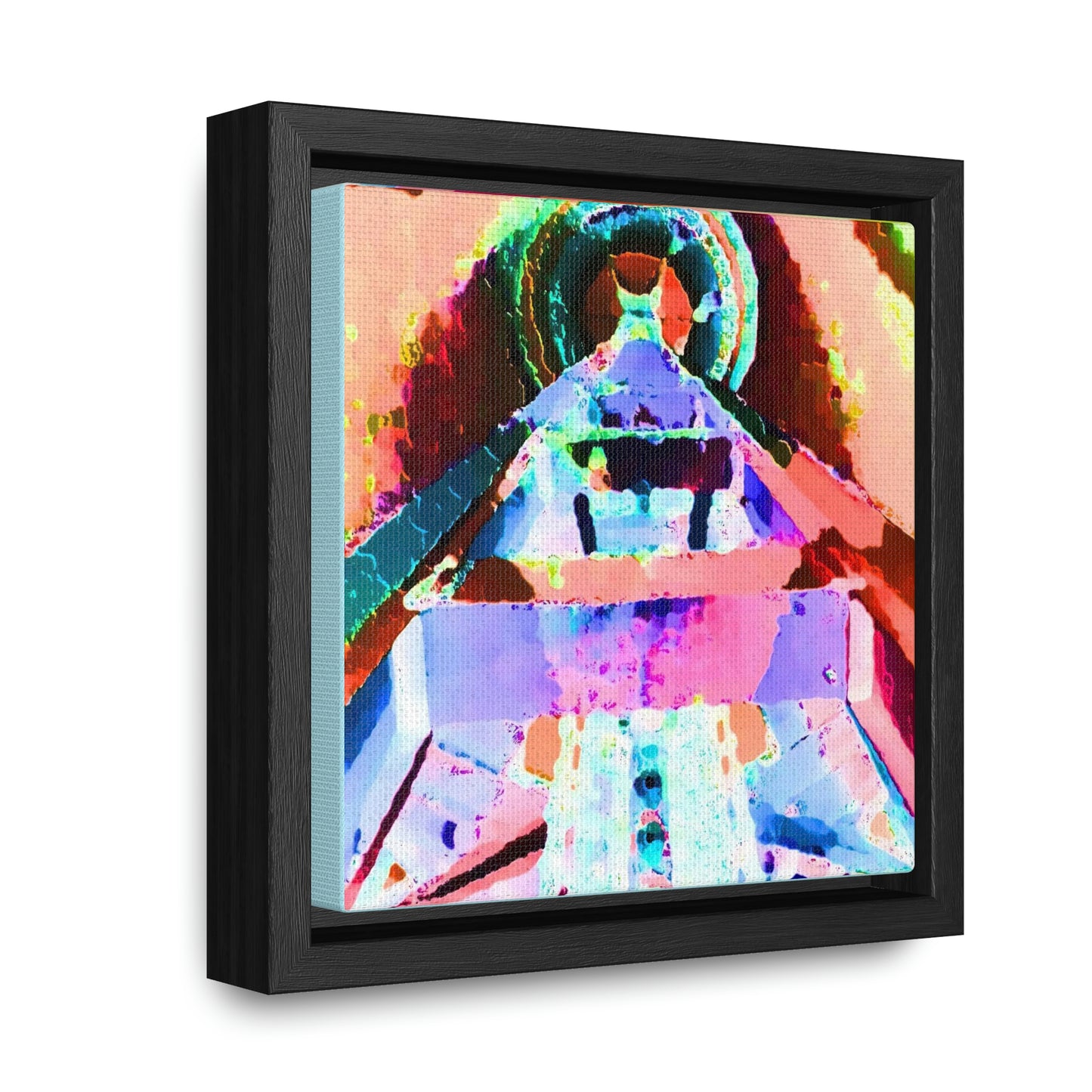 Gallery Canvas Wraps, Square Frame ... "Seattle's World Fair" ... Below Space Needle 'Looking Up' ... On A Very Rainy Morning (Father's Family Photo). ... Original ...