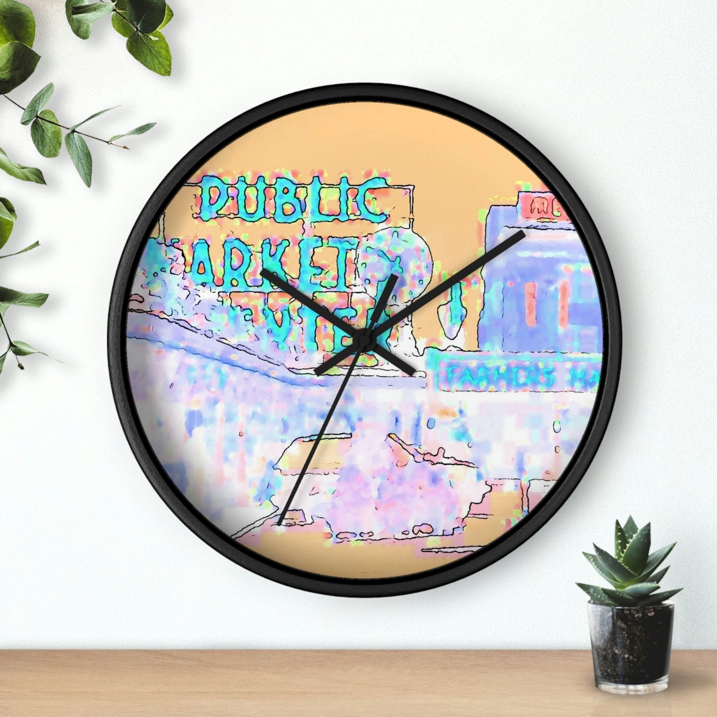 Wall clock ... 'Keep Time' ... The Market-Way ... "At Seattle's World Famous Pike Place Market."