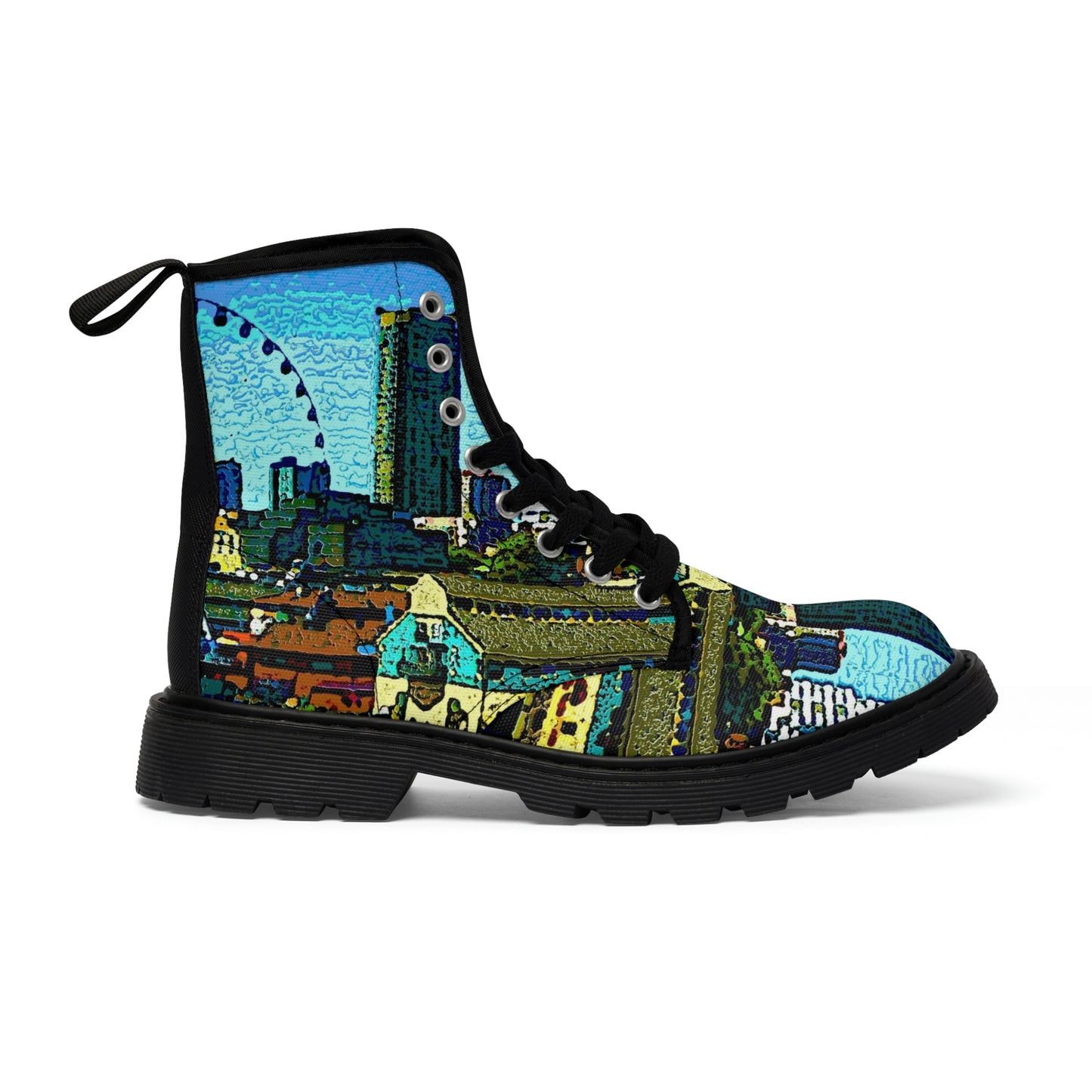 Men's Canvas Boots ... That Classic Wheel ... 'Seattle's Wheel' ... & An Old Classic Waterside Vendors ...  'Family Archives' ... Original Works ...