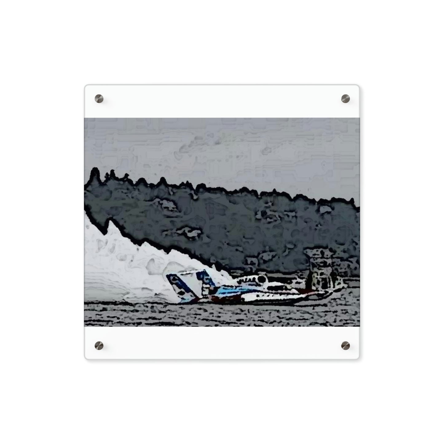 Acrylic Wall Art Panels ... Seattle Columbia Cup On Lake Washington ... "Dave Wilcox Heads For The Win" ... Associate Gift-Photo ... Original Works ...