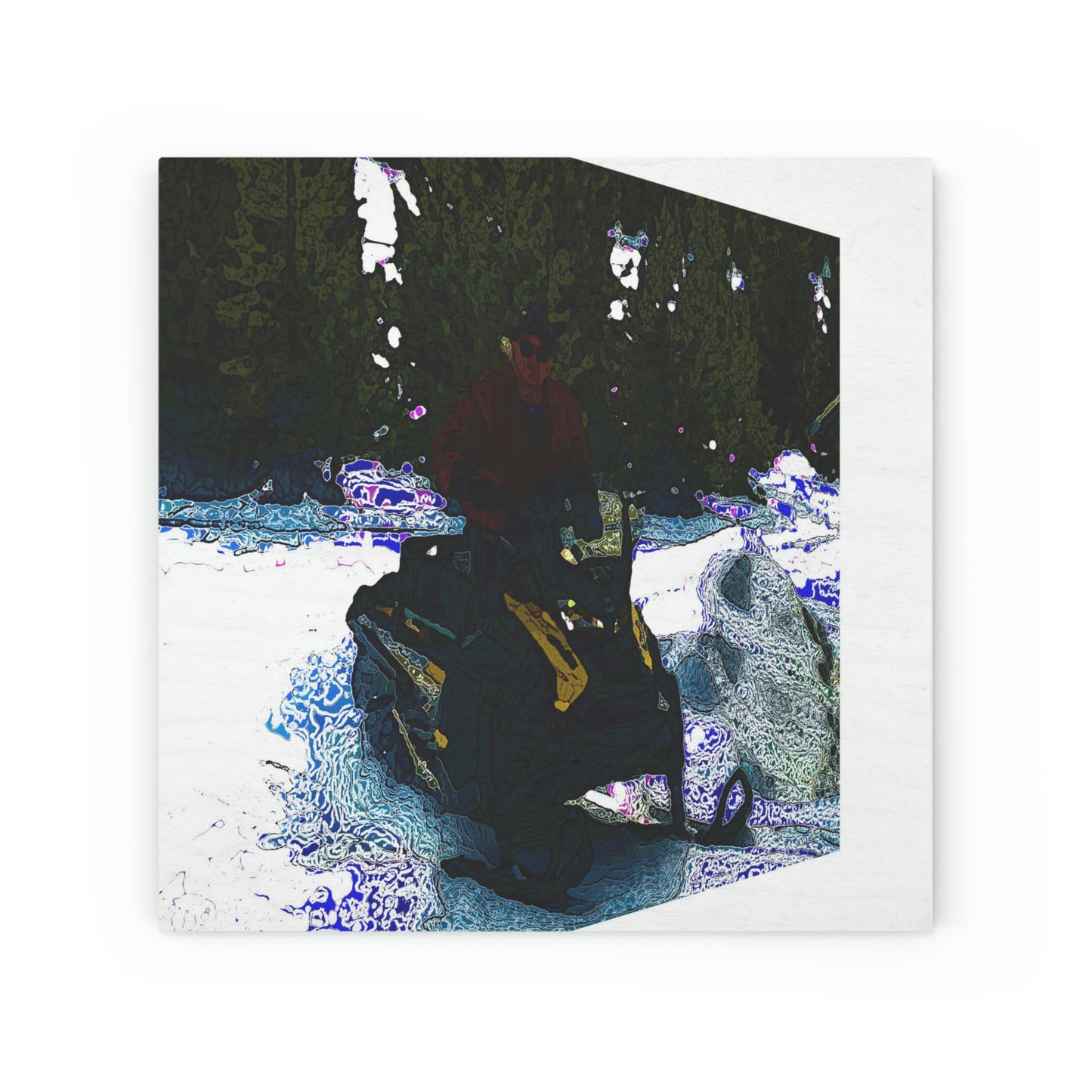 Wood Canvas ... A Snowmobiler Comes To Visit ... "3-D Tranforms & Lots Of Wonderful Colors" ... March2022 ... Central Idaho, USA ...