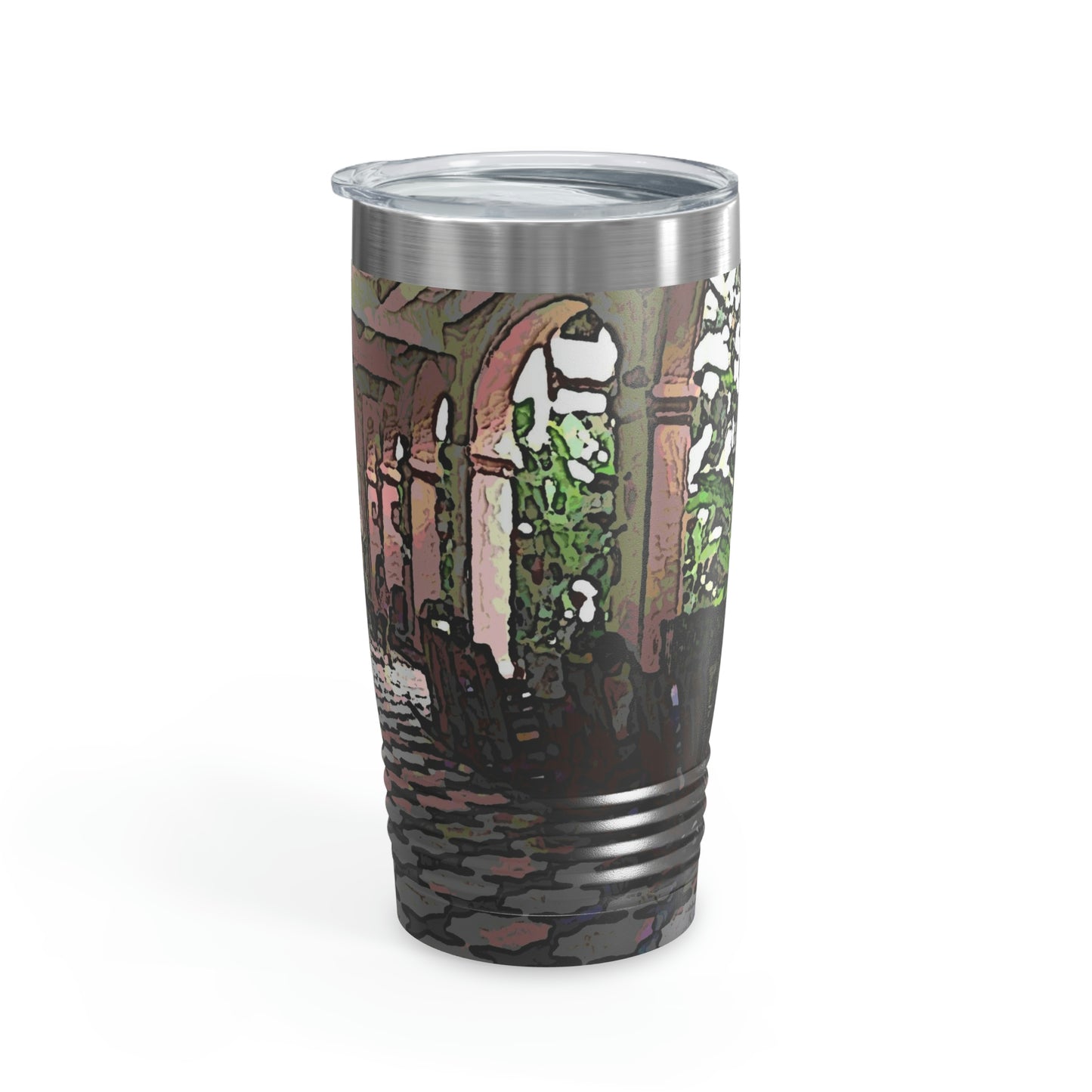 Ringneck Tumbler, 20oz ... Lanai & Rocking Chairs At: 'The Pink Palace' ... The Royal Hawai'ian ... Honolulu, HI ... '27Oct2014' ... Original Works ...