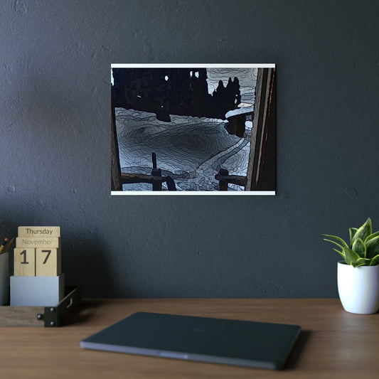 Aluminum Composite Panels ... "It's Warm Inside & Very Cold Outside" ... Duty Calls ... Winter-Cabin-Scene: December 2022 ... Original Works ...