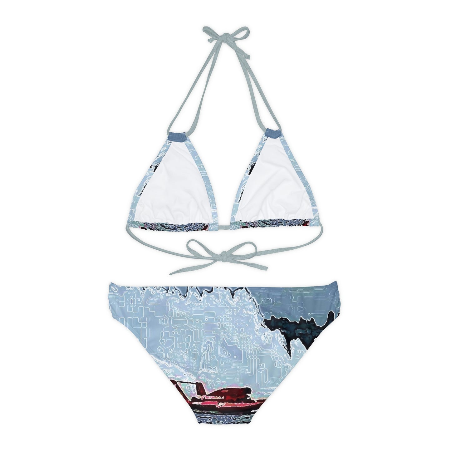 Strappy Bikini Set ... Seattle Columbia Cup On Lake Washington ... "Dave Wilcox Heads For The Win" ... Associate Gift-Photo ... Original Works ...