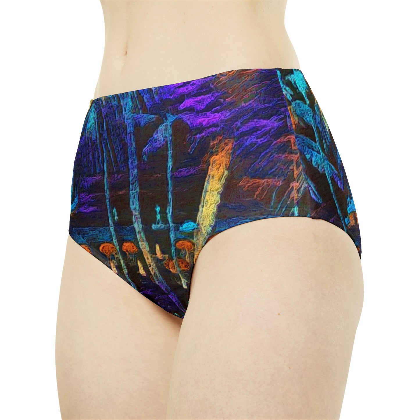 High-Waist Hipster Bikini Bottom (AOP) ... "The Royal Hawai'ian: Waikiki Beach_Beach" ... Honolulu, HI ... Ocotber 2014 (Halloween) ... Original Works ...