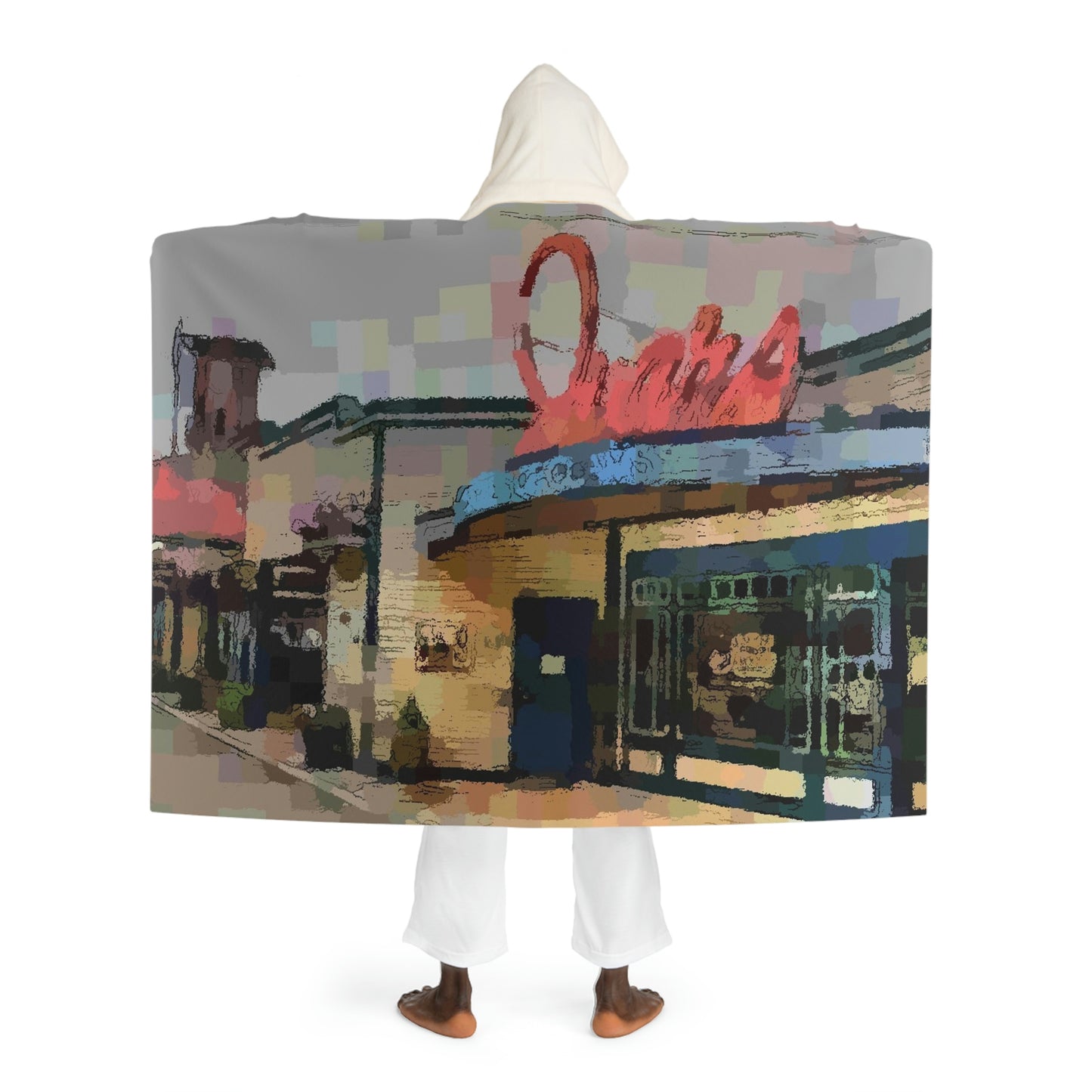 Hooded Sherpa Fleece Blanket ... In-A-Hurry & Stressed? ... Remember: Keep "Clam" ... Clam_Happy ...  'Ivars: Seattle Waterfront' ... Personal Archives ... Original Works ...