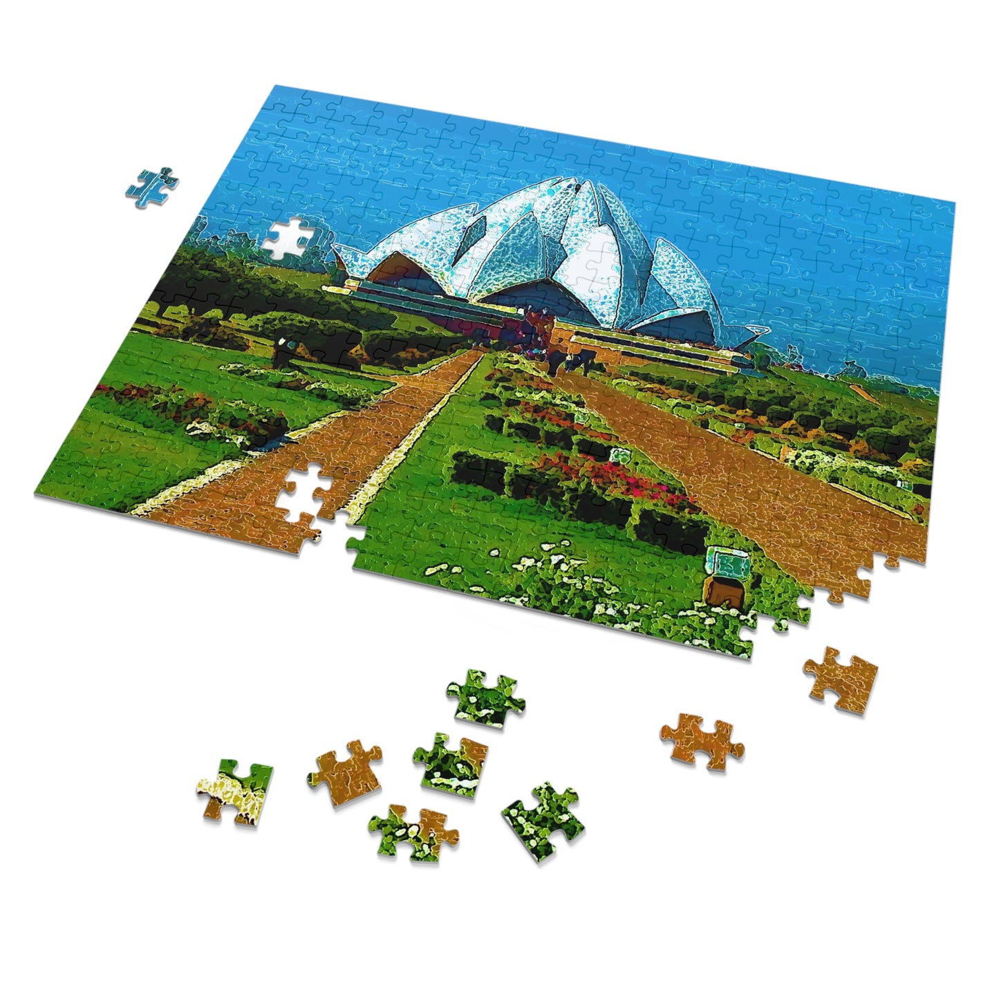 Jigsaw Puzzle (30, 110, 252, 500,1000-Piece) ... 'Bahai'i House-Of-Worship' ... "Lotus Temple: Delhi, India, 2008" ... Original Works ...