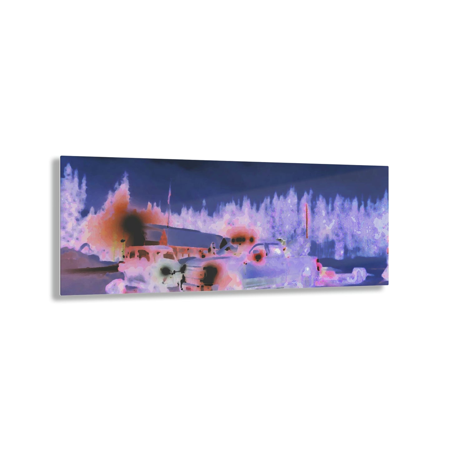 Acrylic Prints ... "Two Vehicles Converge On A Very Early, Cold, Snowy Morning ... Downtown Dixie, Idaho" ... Circa 4Jan23 ... Original Works ...