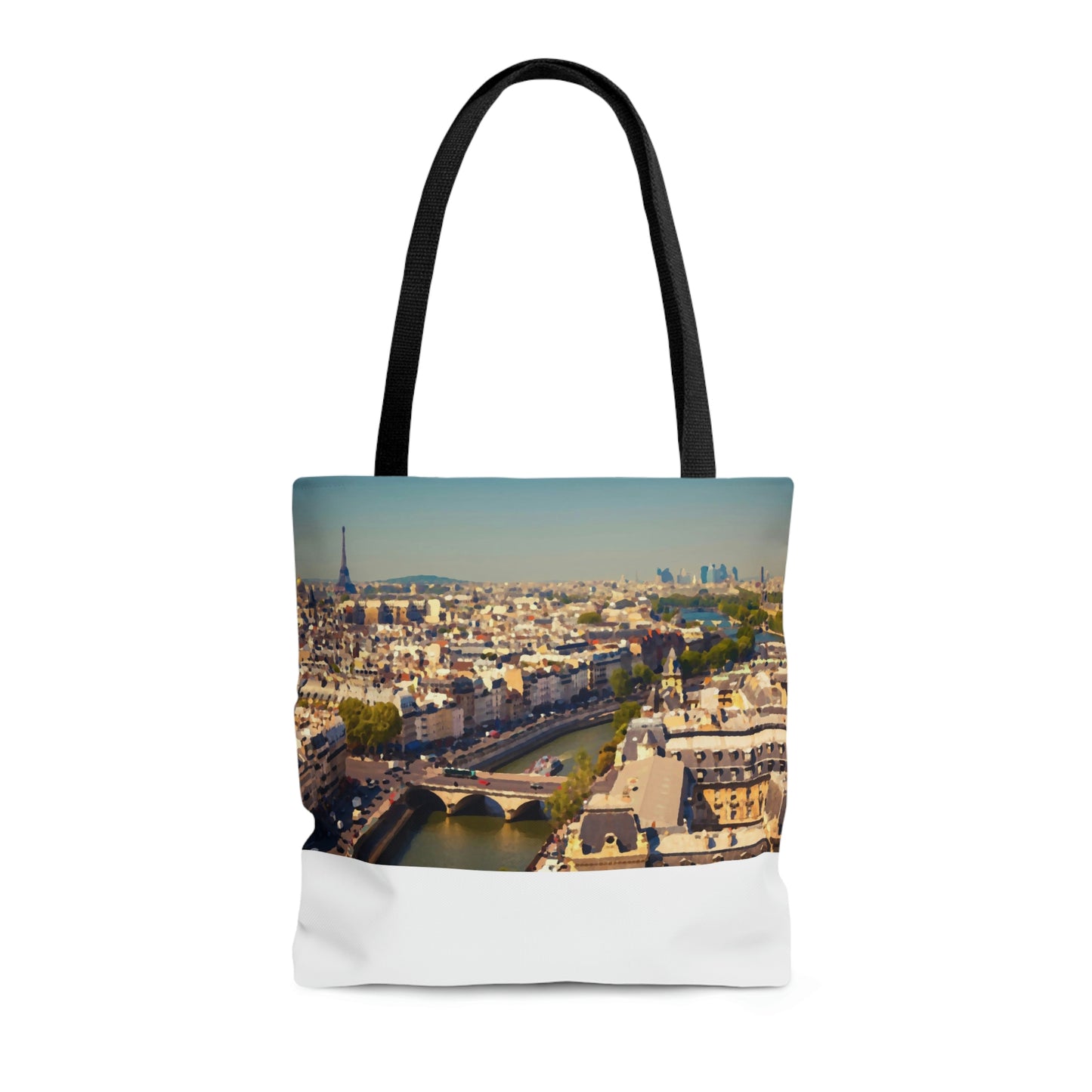 AOP Tote Bag ... Au Paris ... "Along The River Seine" ... Barbara Joan Bonnell-Holt: 1972 ... Original Works ...
