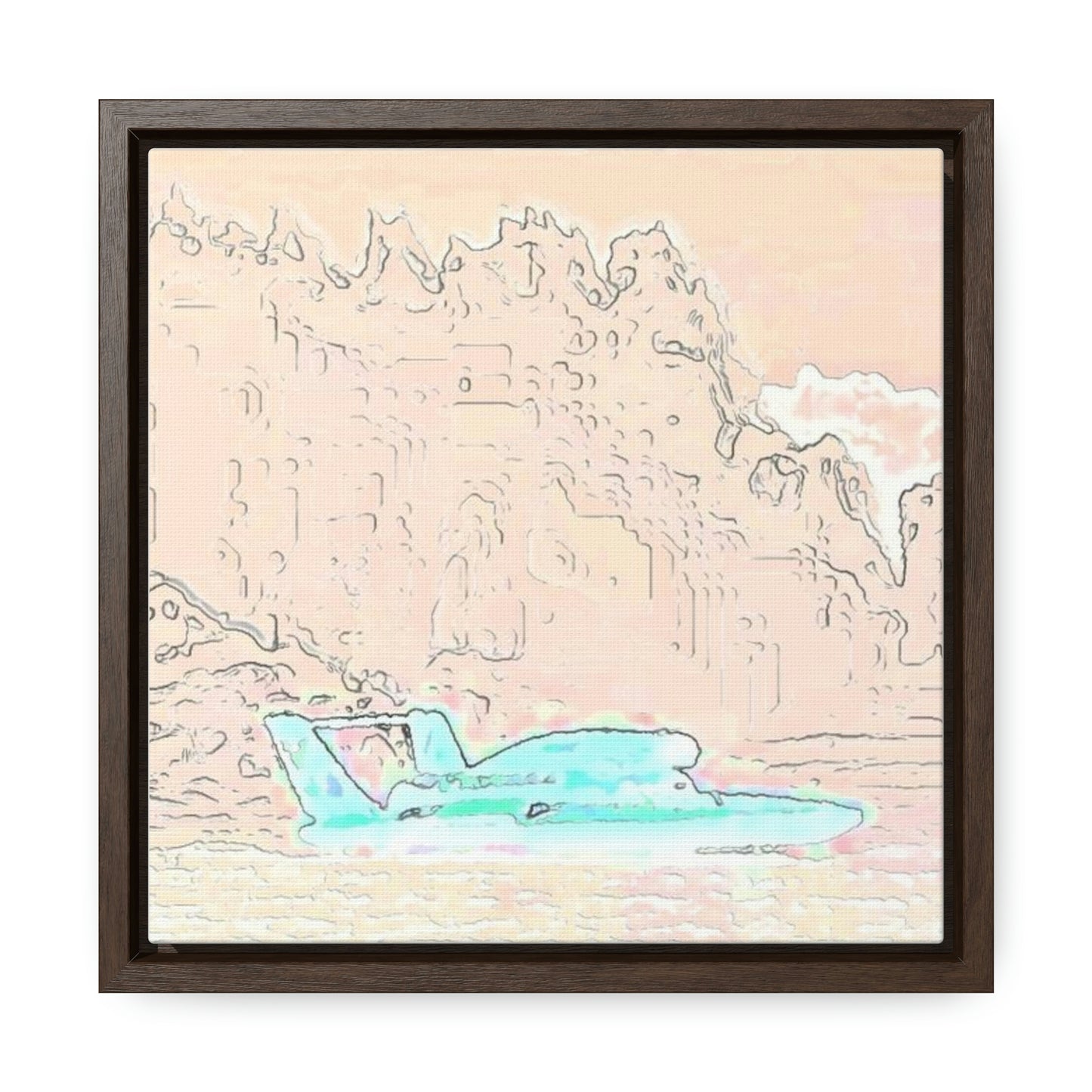 Gallery Canvas Wraps, Square Frame ...  Seattle Columbia Cup On Lake Washington ... "Dave Wilcox Heads For The Win" ... Associate Gift-Photo ... Original Works ...