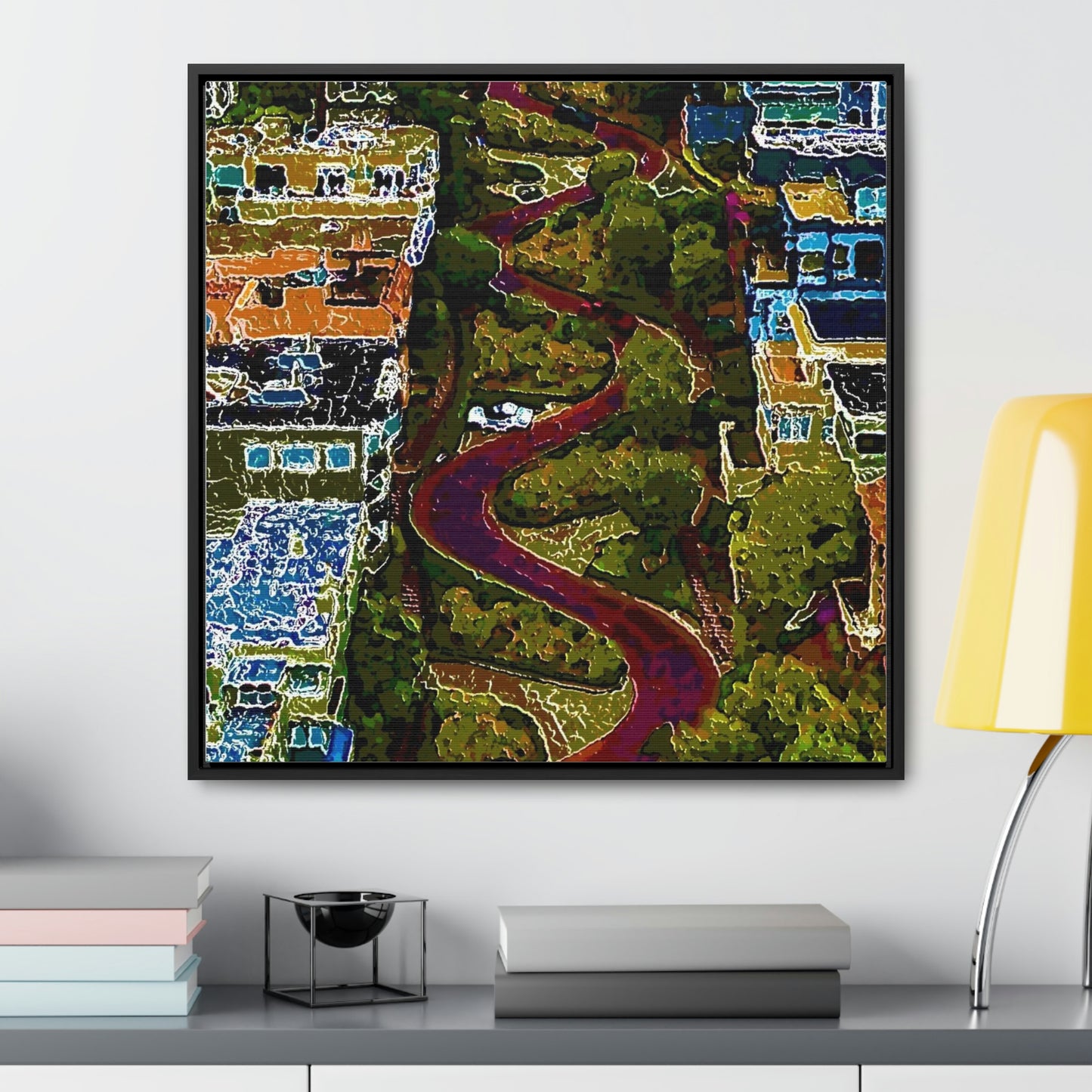 Gallery Canvas Wraps, Square Frame ... A Crazy Street ... 'Eight Winding Curve-Switchbacks' ... "Lombard Street, San Francisco, CA' ... Family Archives: 1970's ... Original Works ...