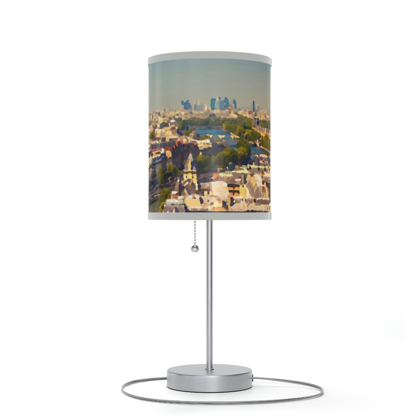 Lamp on a Stand, US|CA plug ... Au Paris ... "Along The River Seine" ... Barbara Joan Bonnell-Holt: 1972 ... Original Works ...