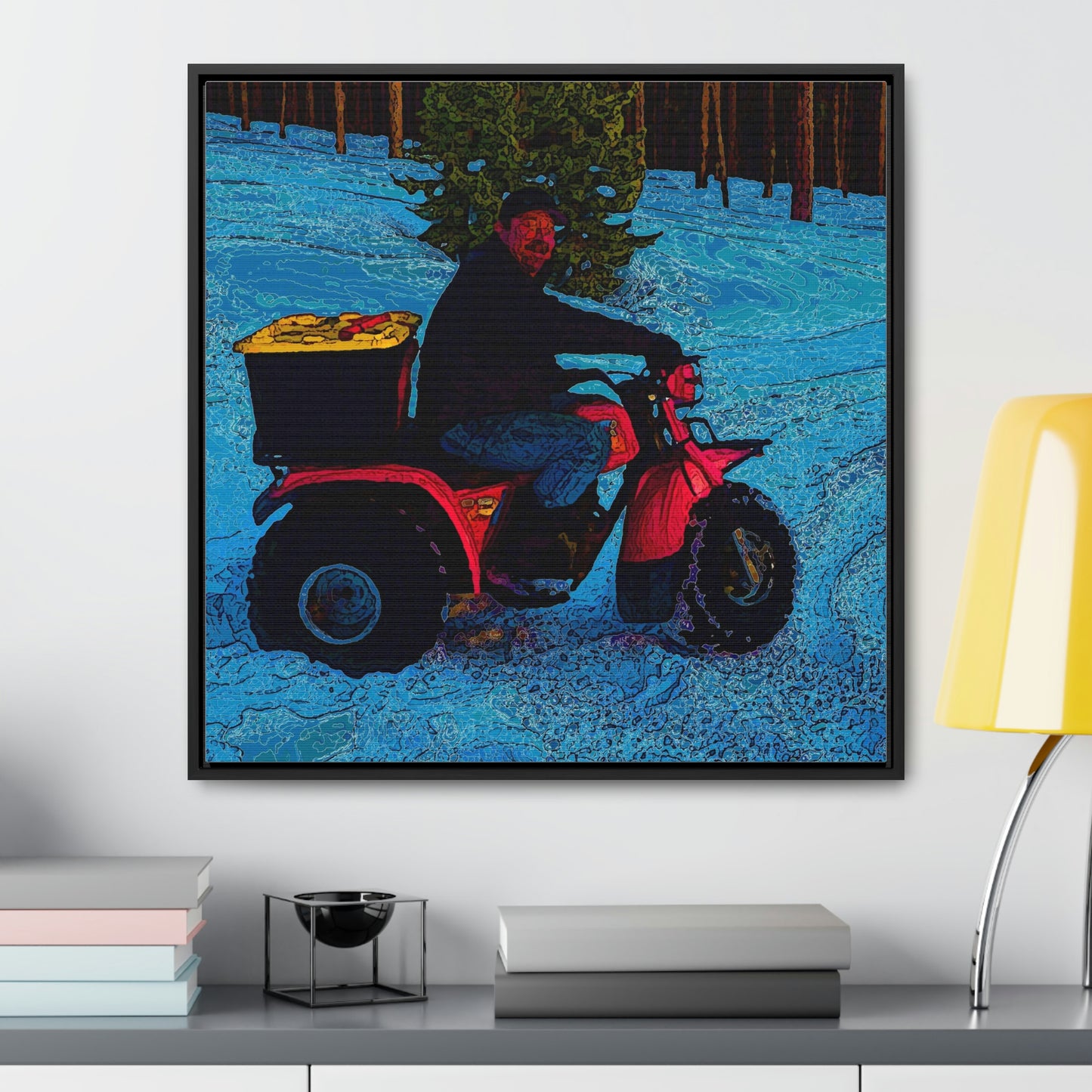 Gallery Canvas Wraps, Square Frame ... There's 2-Wheelin ... There's 4-Wheelin ... 'And-Of-Course' ... "There's 3-Wheelin-In-The-Snow" ...  Original Works ...