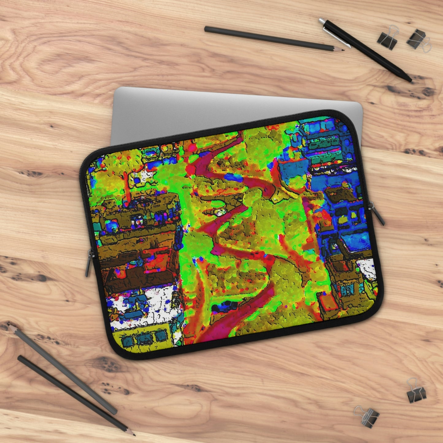 Laptop Sleeve ... A Crazy Street ... 'Eight Winding Curve-Switchbacks' ... "Lombard Street, San Francisco, CA' ... Family Archives: 1970's ... Original Works ...