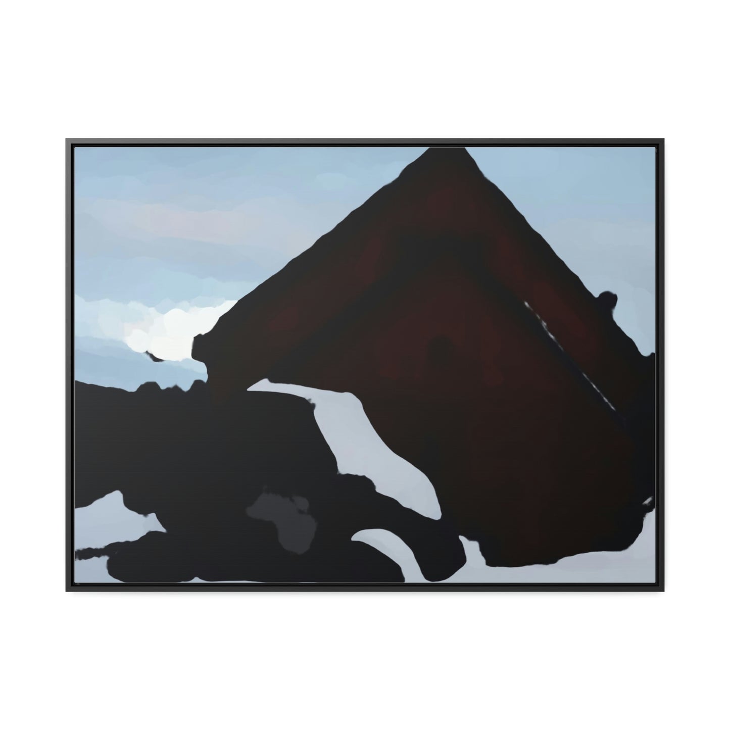Gallery Canvas Wraps, Horizontal Frame ... After An Intense Snow Storm ... 'Digging Out' ... A Vehicle & Cabin "In The Mountains" ... March 2023 ... Original Works ...