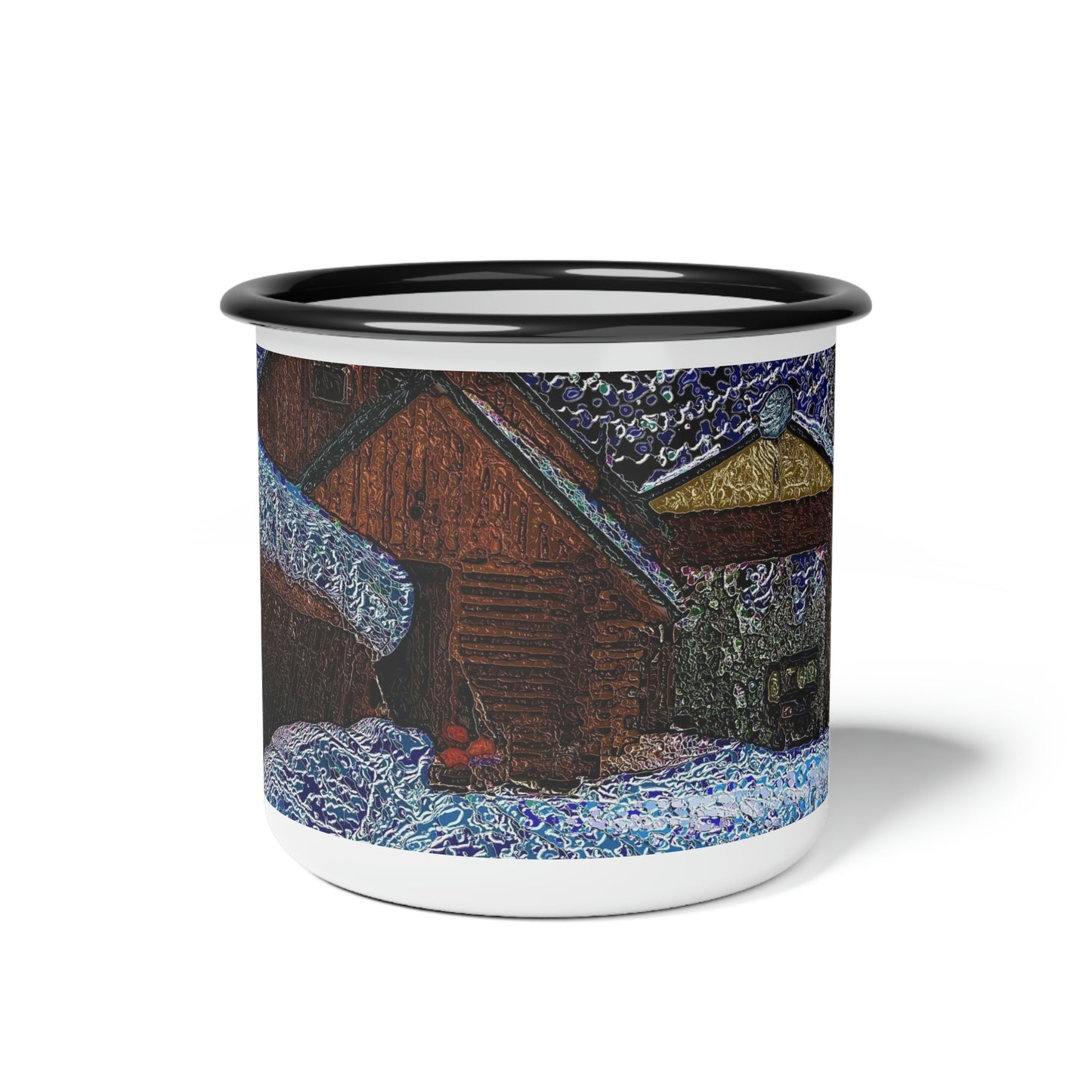 Enamel Camp Cup ... . Impressionalism & Van Gogh ... "Original Photo-Art By Phot's Photo" ...