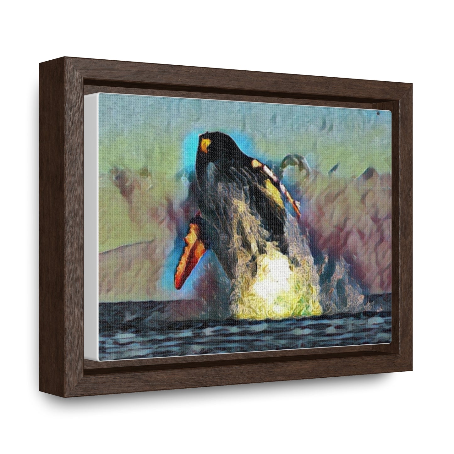 Gallery Canvas Wraps, Horizontal Frame ... An Extraordinary Humpback Breach ... 'With Explosive Energy' ... Family Archives (KPH) ... Circa: 21st Century. Maui, HI ... Original Works ...