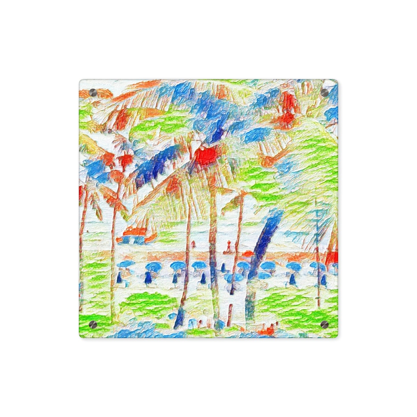 Acrylic Wall Art Panels ... "The Royal Hawai'ian: Waikiki Beach_Beach" ... Honolulu, HI ... Ocotber 2014 (Halloween) ... Original Works ...