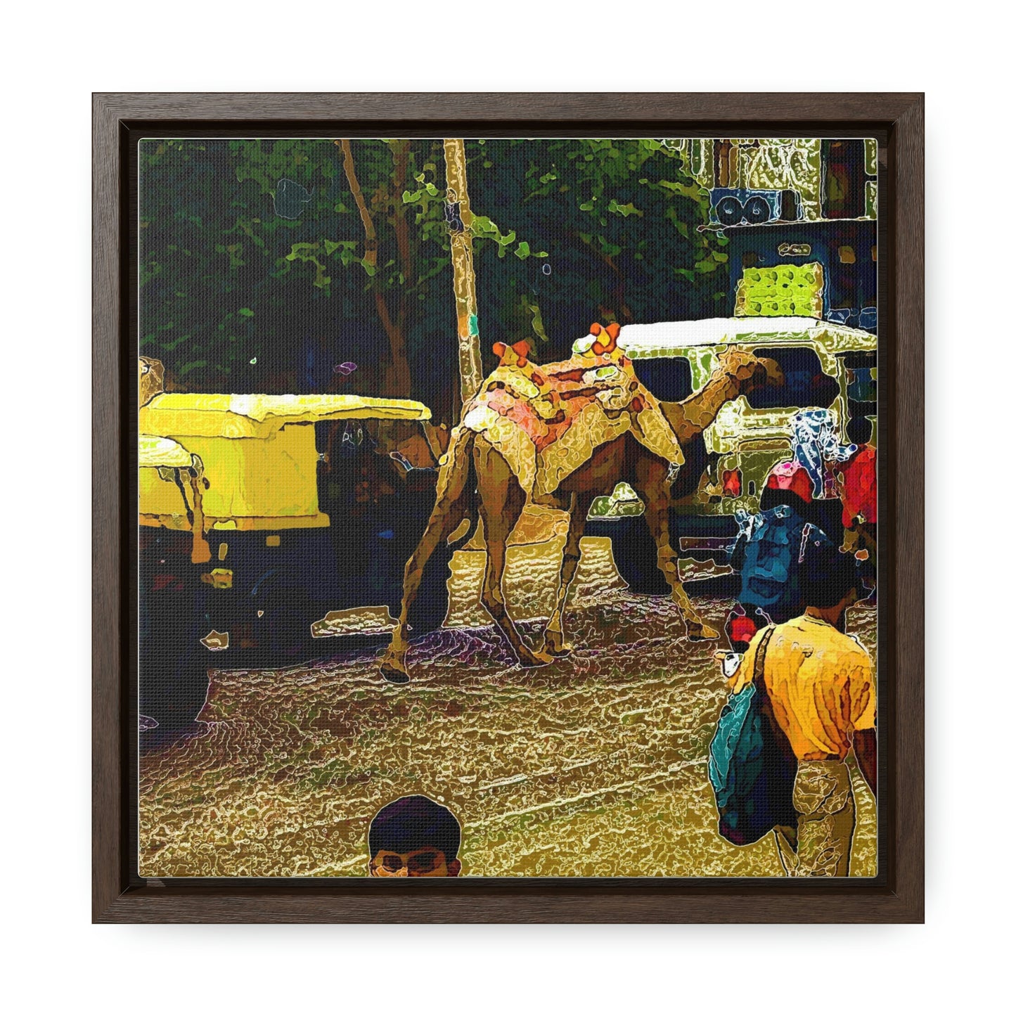 Gallery Canvas Wraps, Square Frame ... "Truckin'-Up-To-Buffalo ... 'Oops - Wrong Country' ... Truckin'-Up-To-New Delll -'E' ... " ... (Delhi, India) ... 5July2007. Original Works ...