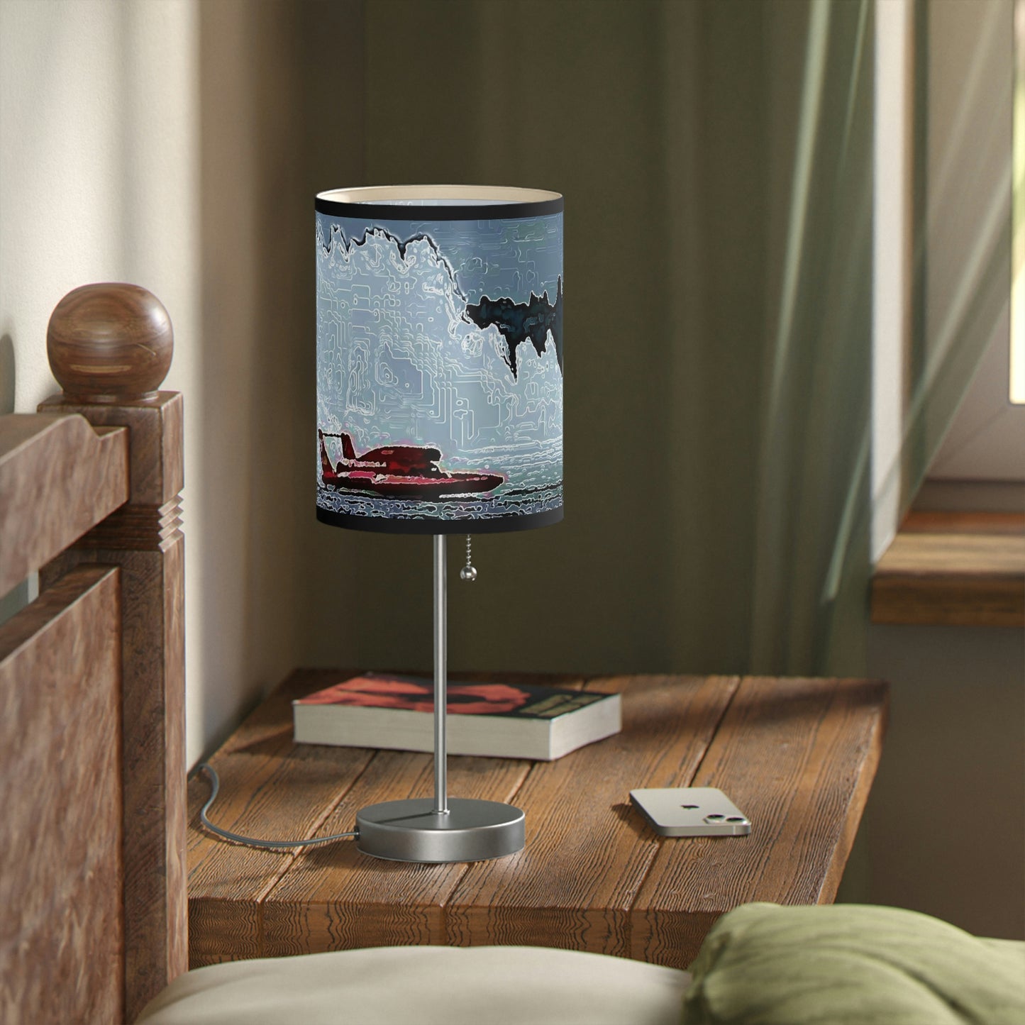 Lamp on a Stand, US|CA plug ... Seattle Columbia Cup On Lake Washington ... "Dave Wilcox Heads For The Win" ... Associate Gift-Photo ... Original Works ...