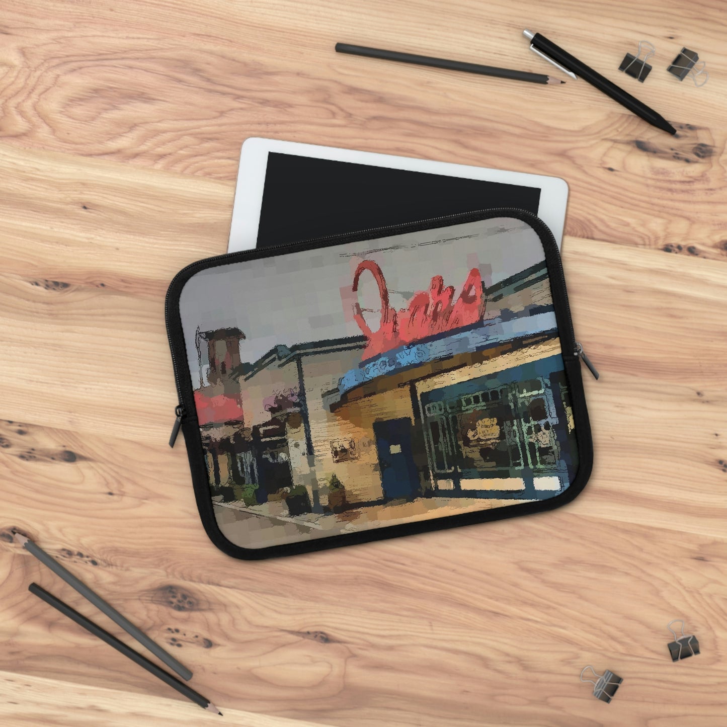 Laptop Sleeve ...  In-A-Hurry & Stressed? ... Remember: Keep "Clam" ... Clam_Happy ...  'Ivars: Seattle Waterfront' ... Personal Archives ... Original Works ...
