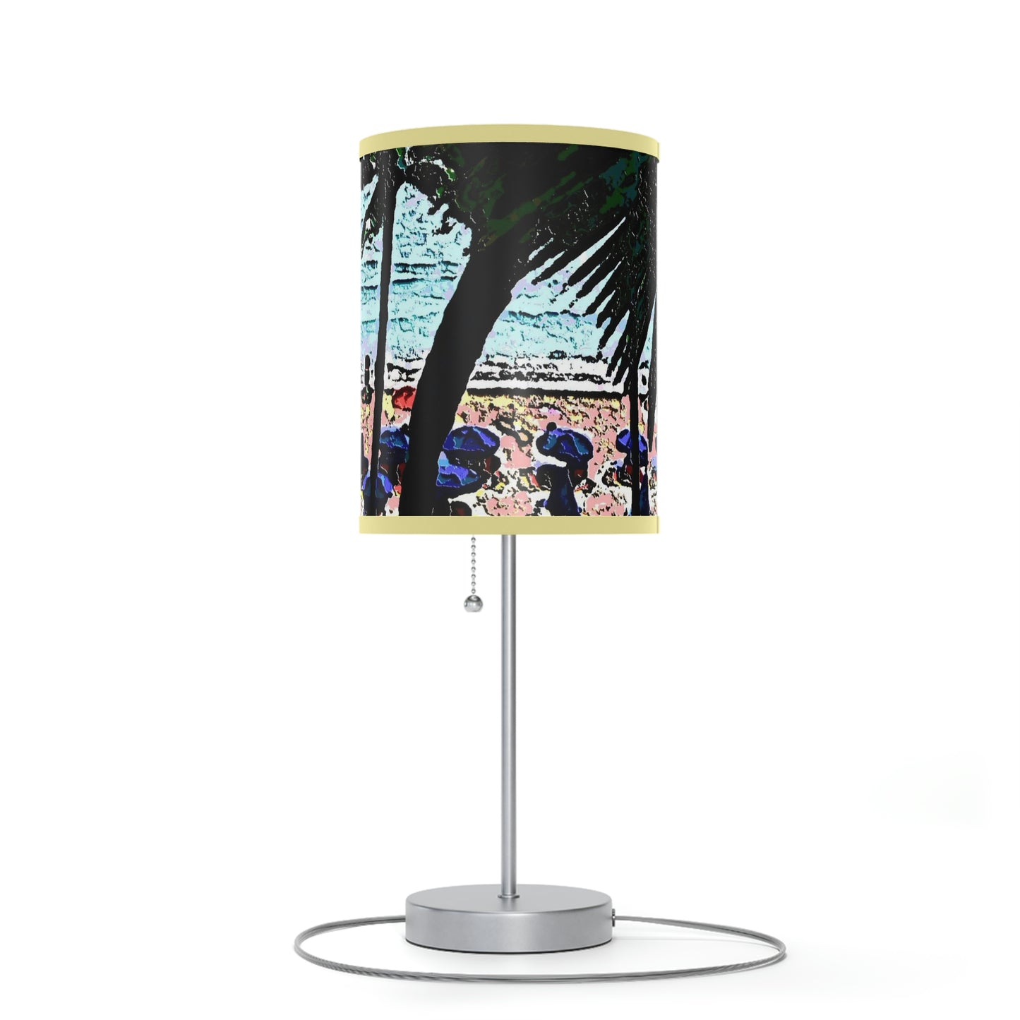 Lamp on a Stand, US|CA plug ... "A Beautiful Beach Amongst The Palms" ... The Outrigger Waikiki, Honolulu, Oahu ... Original Works ...