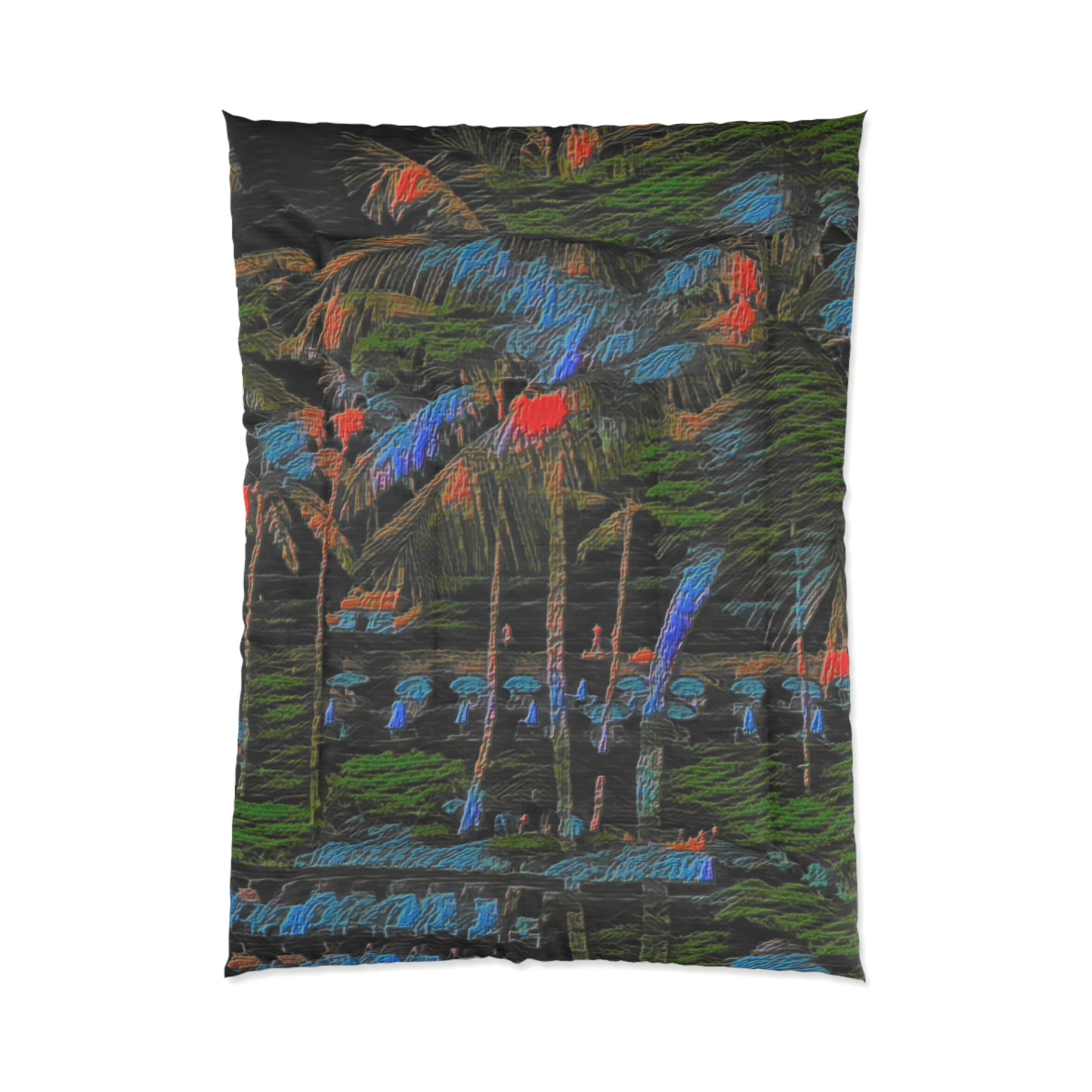 Comforter ... "The Royal Hawai'ian: Waikiki Beach_Beach" ... Honolulu, HI ... October 2014 (Halloween) ... Original Works ...