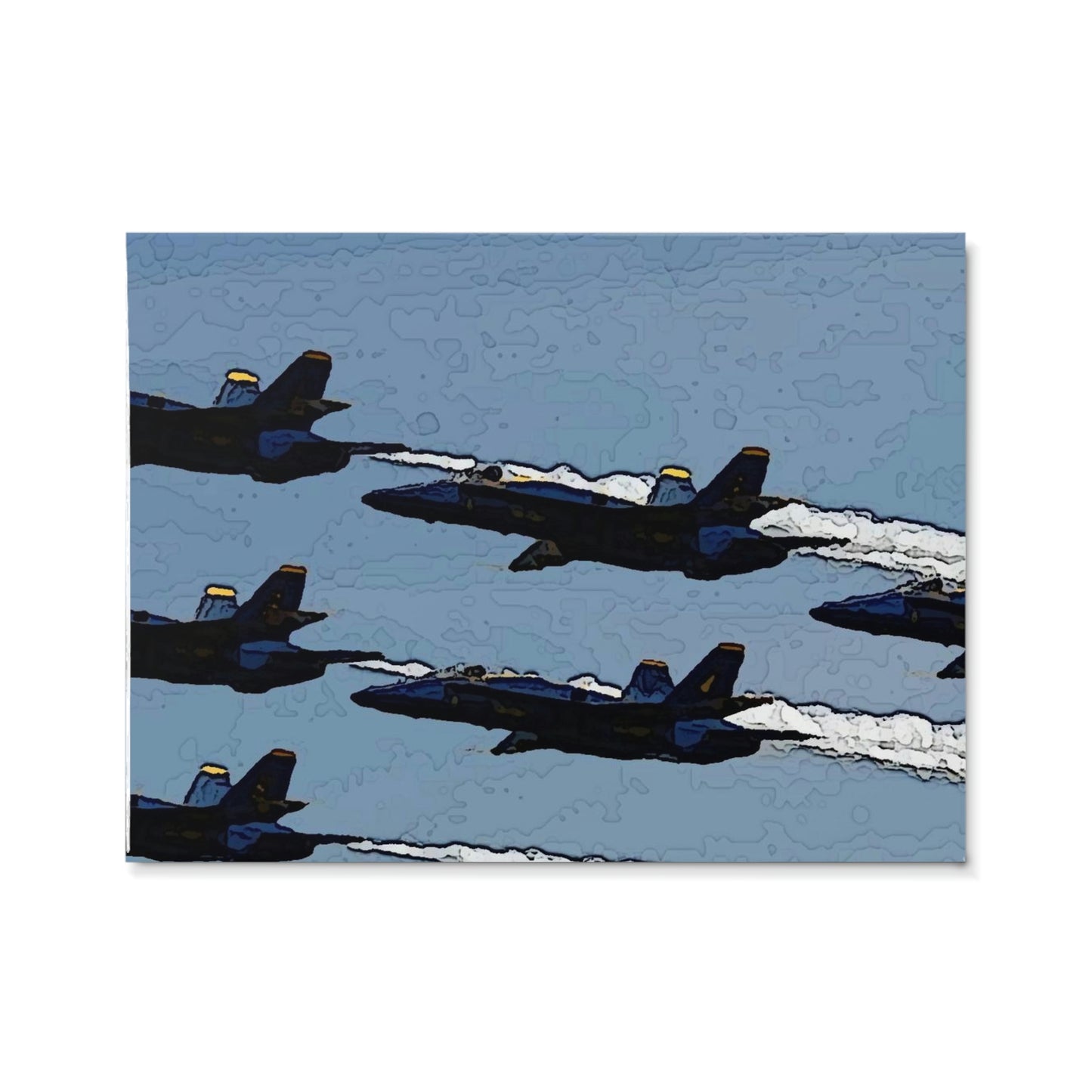 Ceramic Photo Tile ... Seattle Seafair ..."Blue Angels Run Over Lake Washington" ... Circa Mid 1980's ... Dr FJ Holt ... Original Works ...